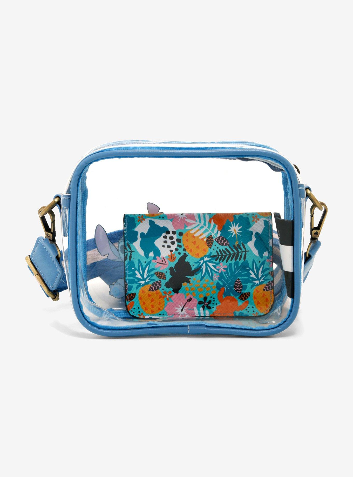 Disney Stitch Clear Crossbody Bag With Floral Cardholder, , alternate