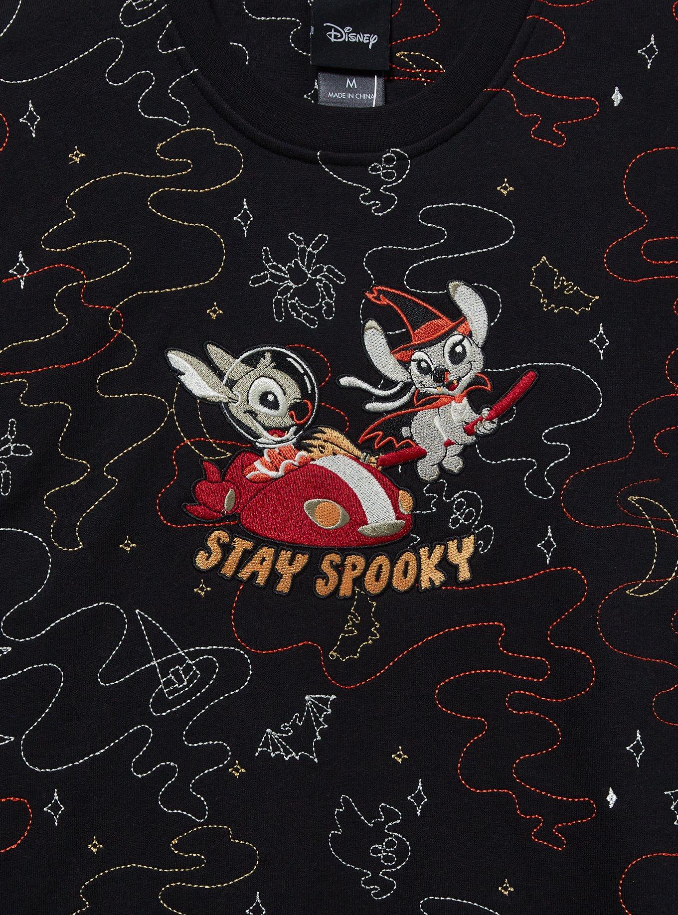 Disney Lilo & Stitch Angel & Stitch Halloween Costume Crewneck - BoxLunch Exclusive, BLACK, alternate