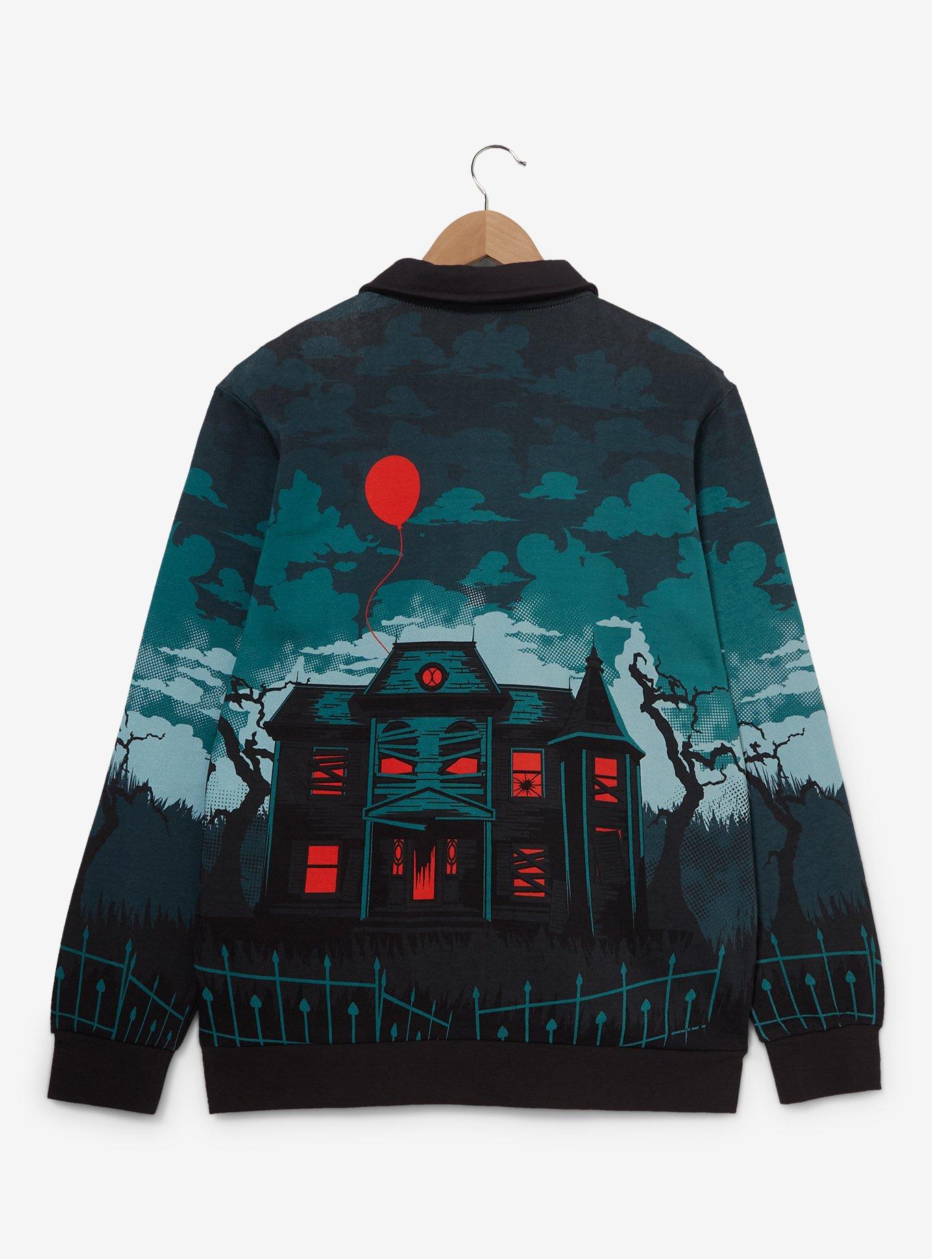 It House Scenic Quarter Zip Sweatshirt — BoxLunch Exclusive, GREEN  BLACK, alternate