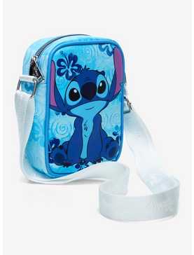 Disney Lilo & Stitch Blue Flowers Crossbody Bag, , hi-res