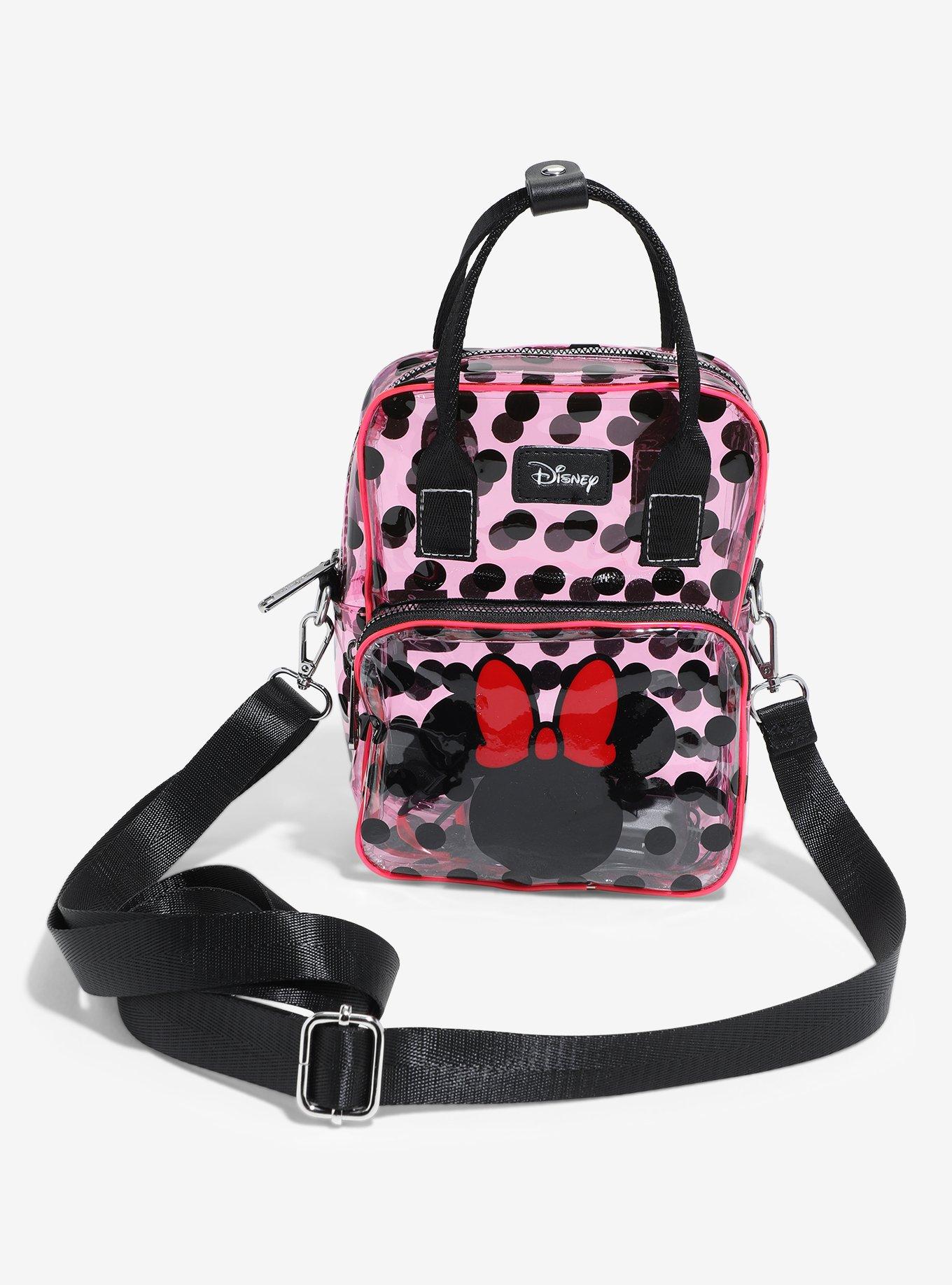 Disney Minnie Mouse Dots Light-Up Clear Athletic Crossbody Bag, , alternate