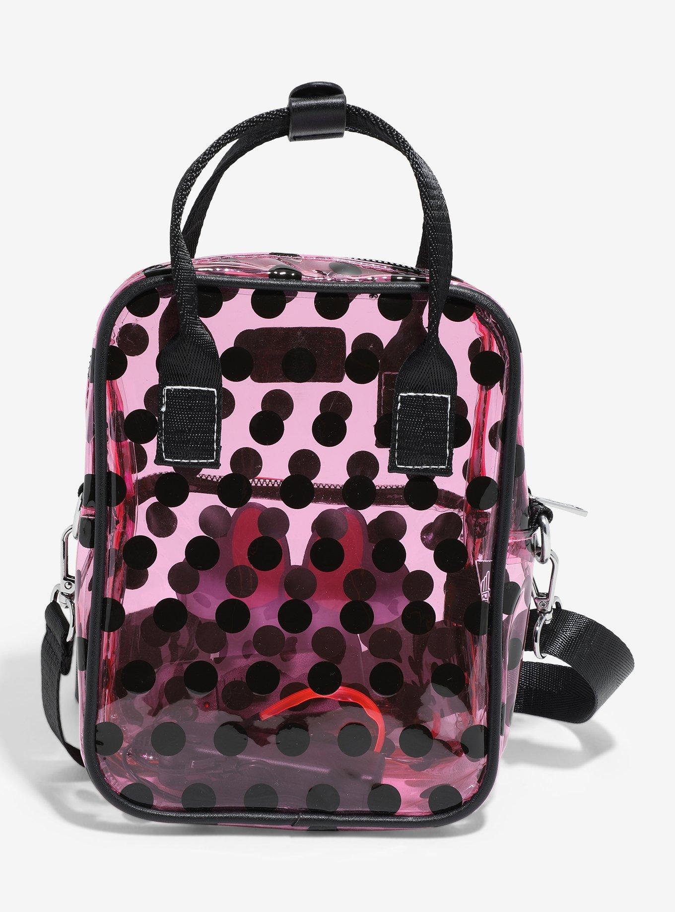 Disney Minnie Mouse Dots Light-Up Clear Athletic Crossbody Bag, , alternate