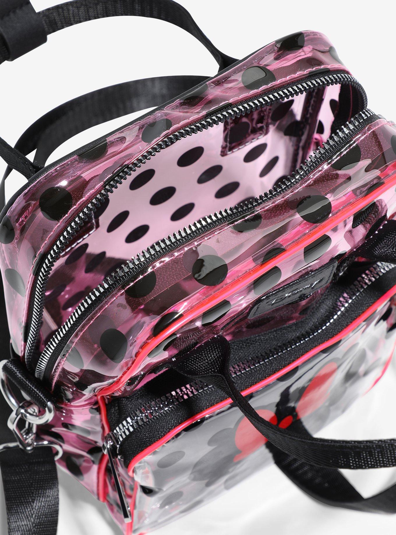 Disney Minnie Mouse Dots Light-Up Clear Athletic Crossbody Bag, , alternate