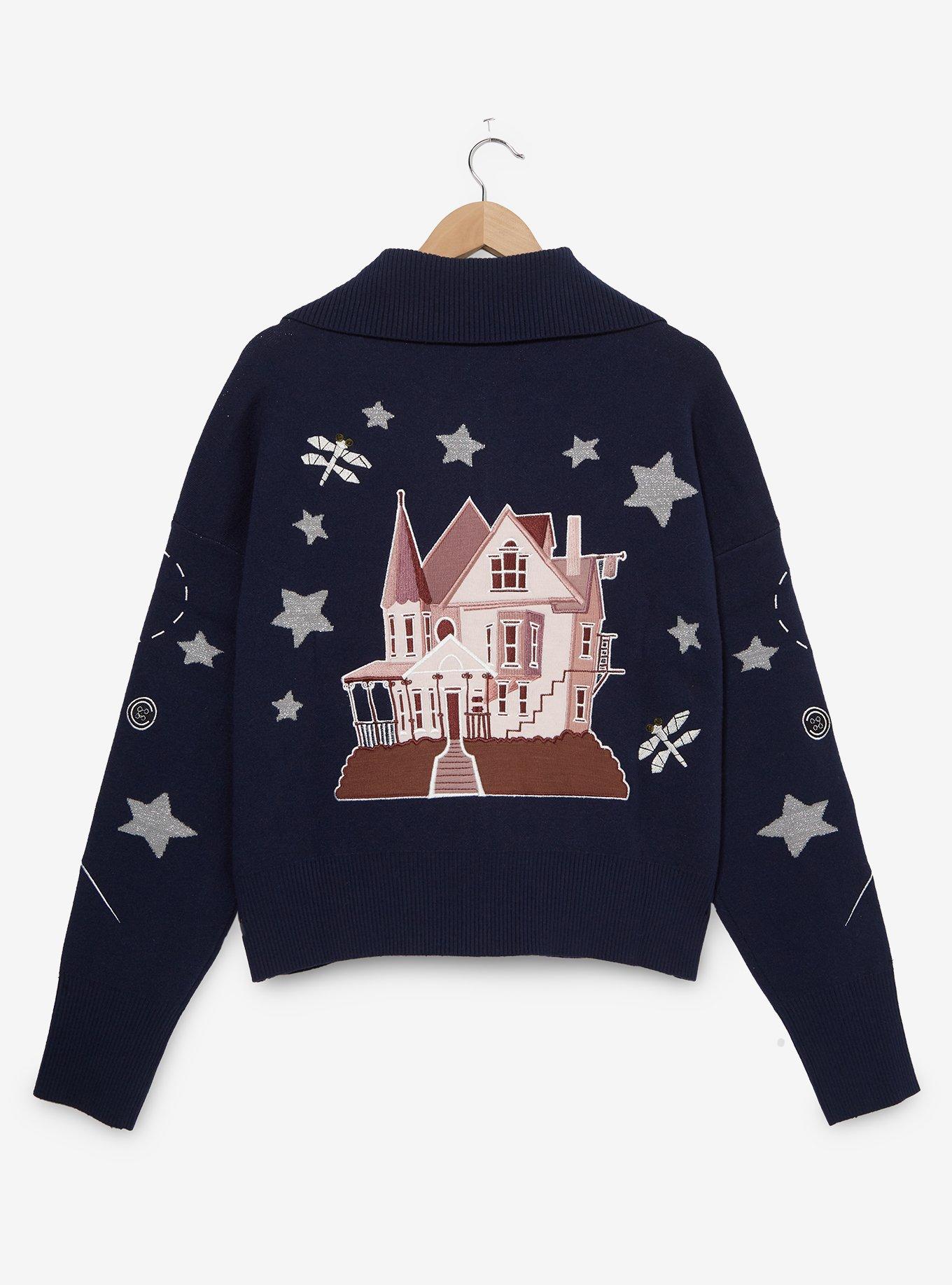 Coraline Icons Zippered Sweater Plus Size, , hi-res