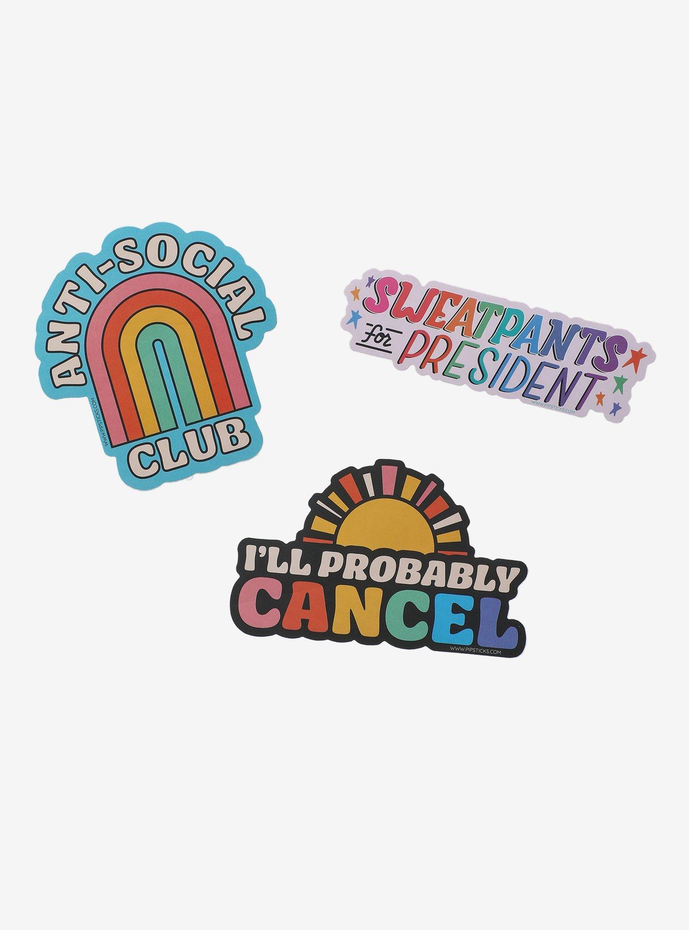 Pipsticks Anti-Social Sticker Pack, , alternate