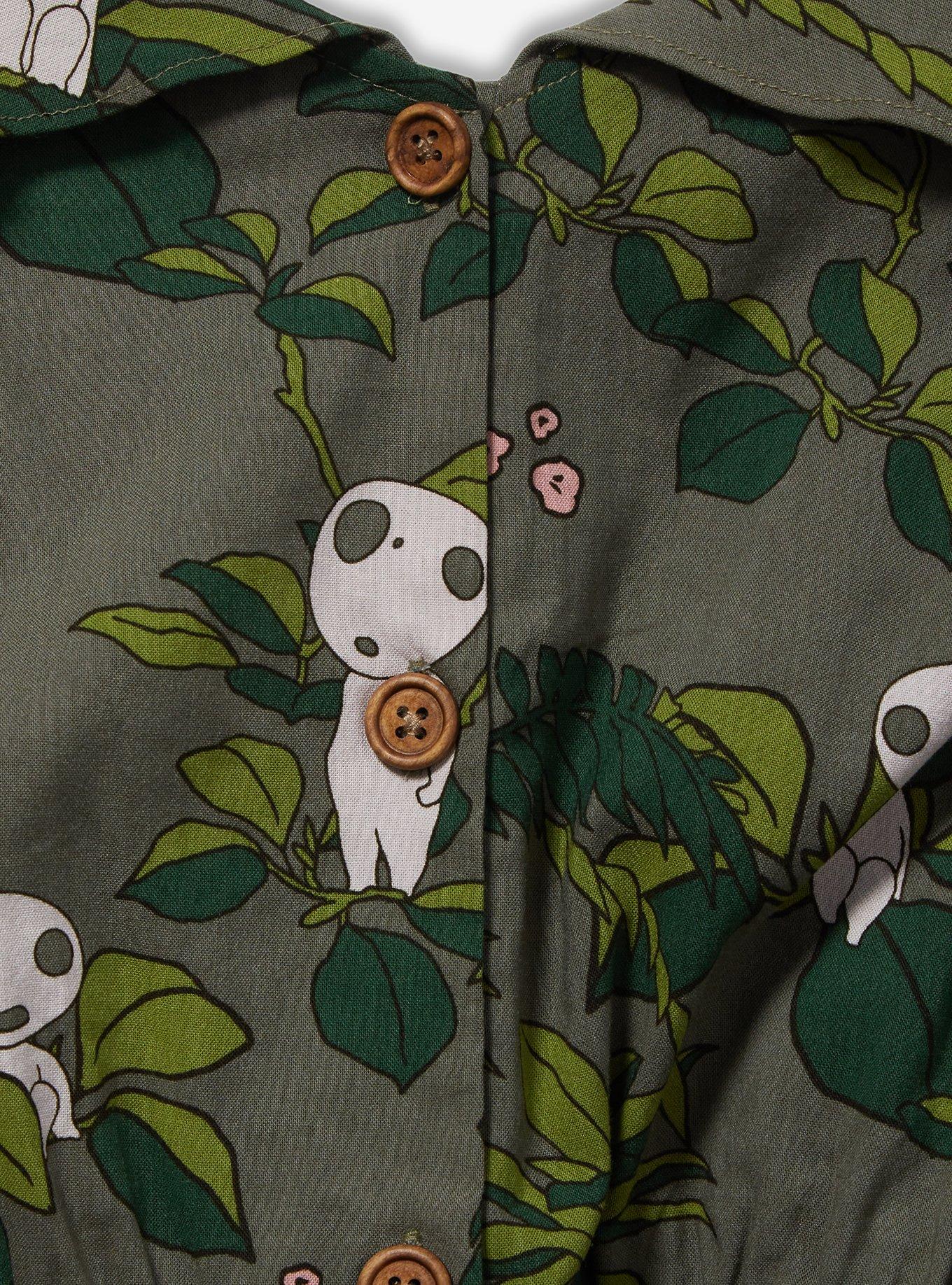 Her Universe Studio Ghibli Princess Mononoke Kodama Allover Print Jumpsuit Plus Size, , hi-res