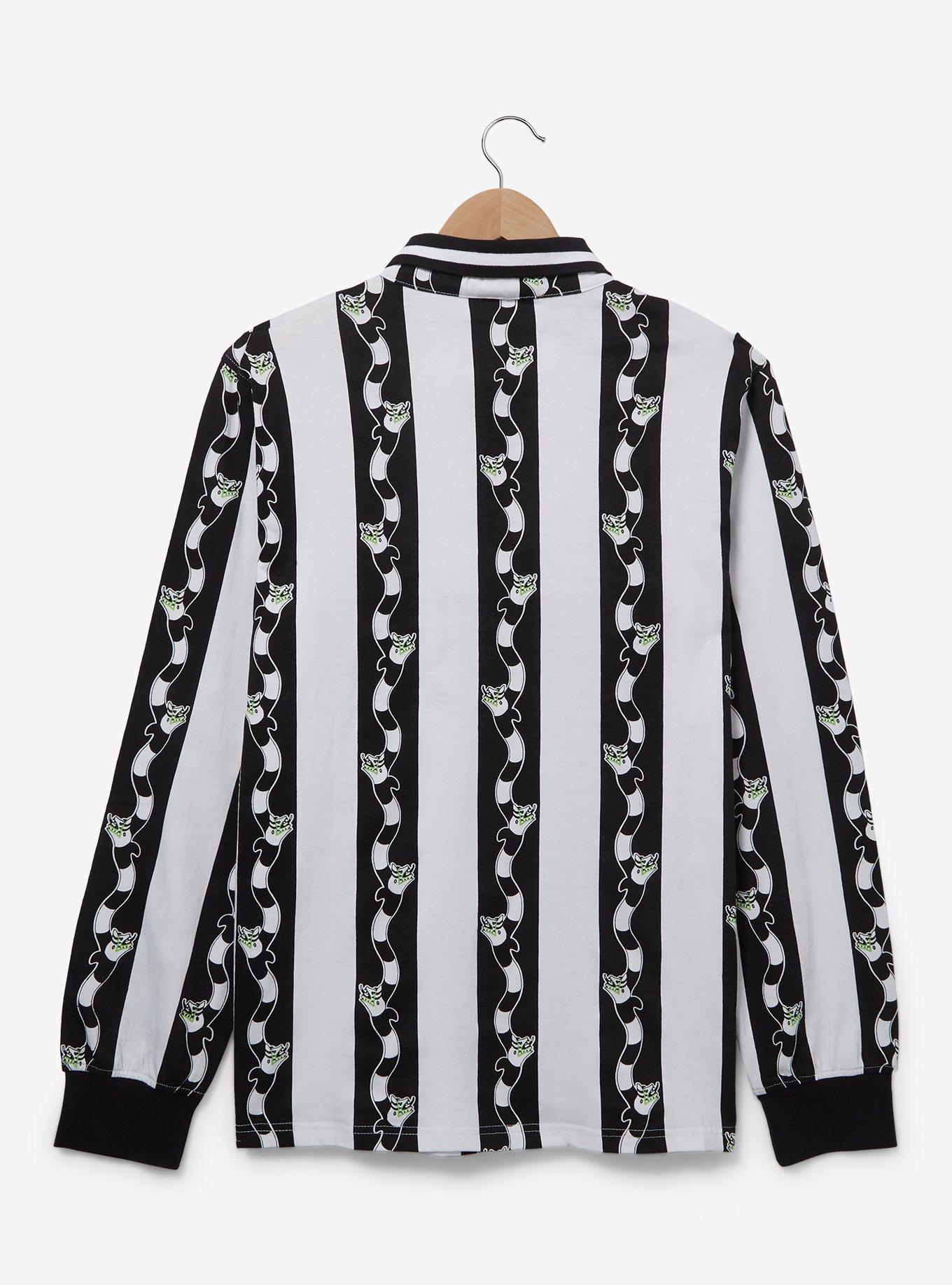 Beetlejuice Sandworm Striped Rugby Shirt - BoxLunch Exclusive, , hi-res