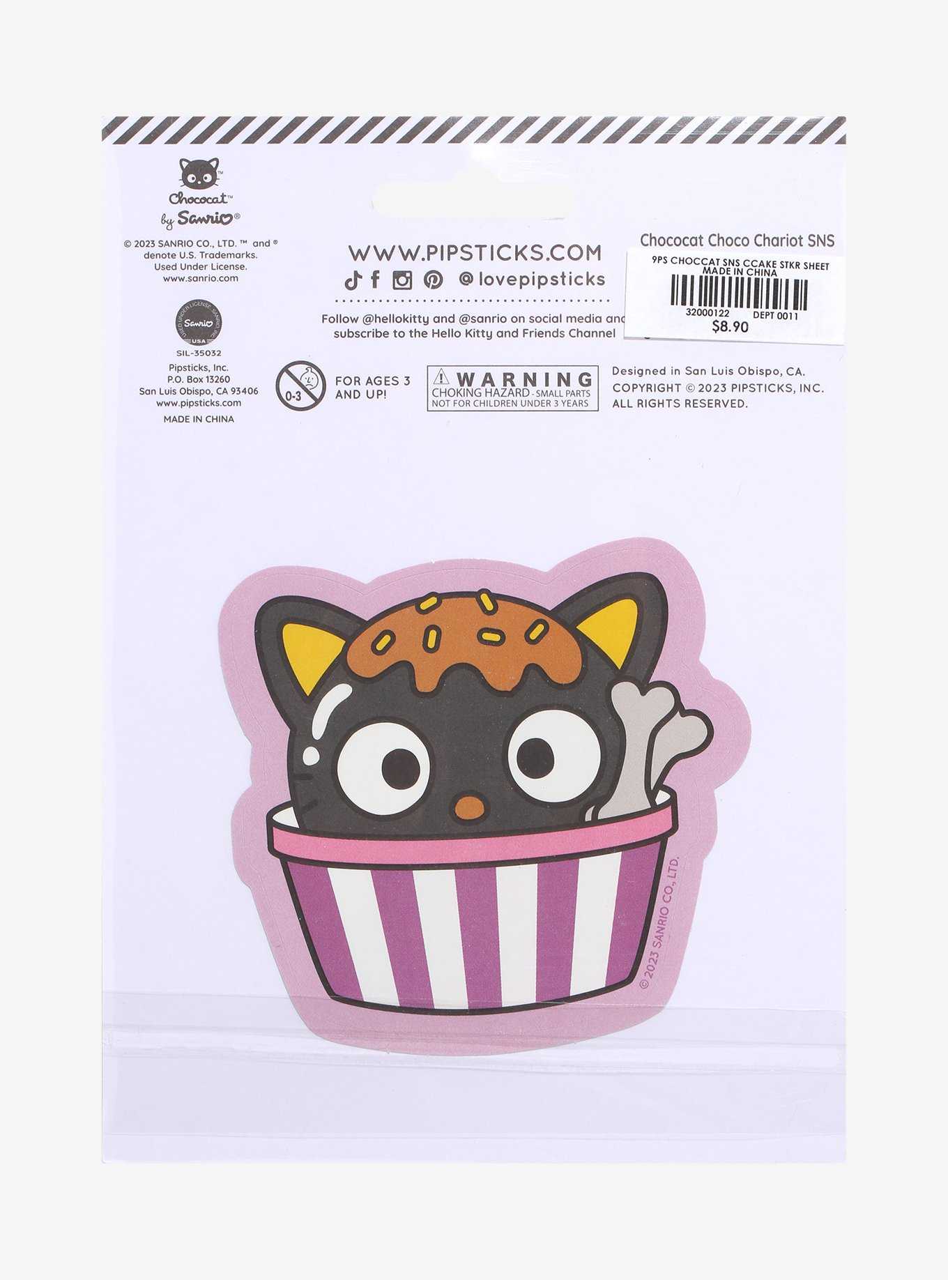 Pipsticks Hello Kitty And Friends Scratch N' Sniff Chococat Food Sticker Sheet, , hi-res