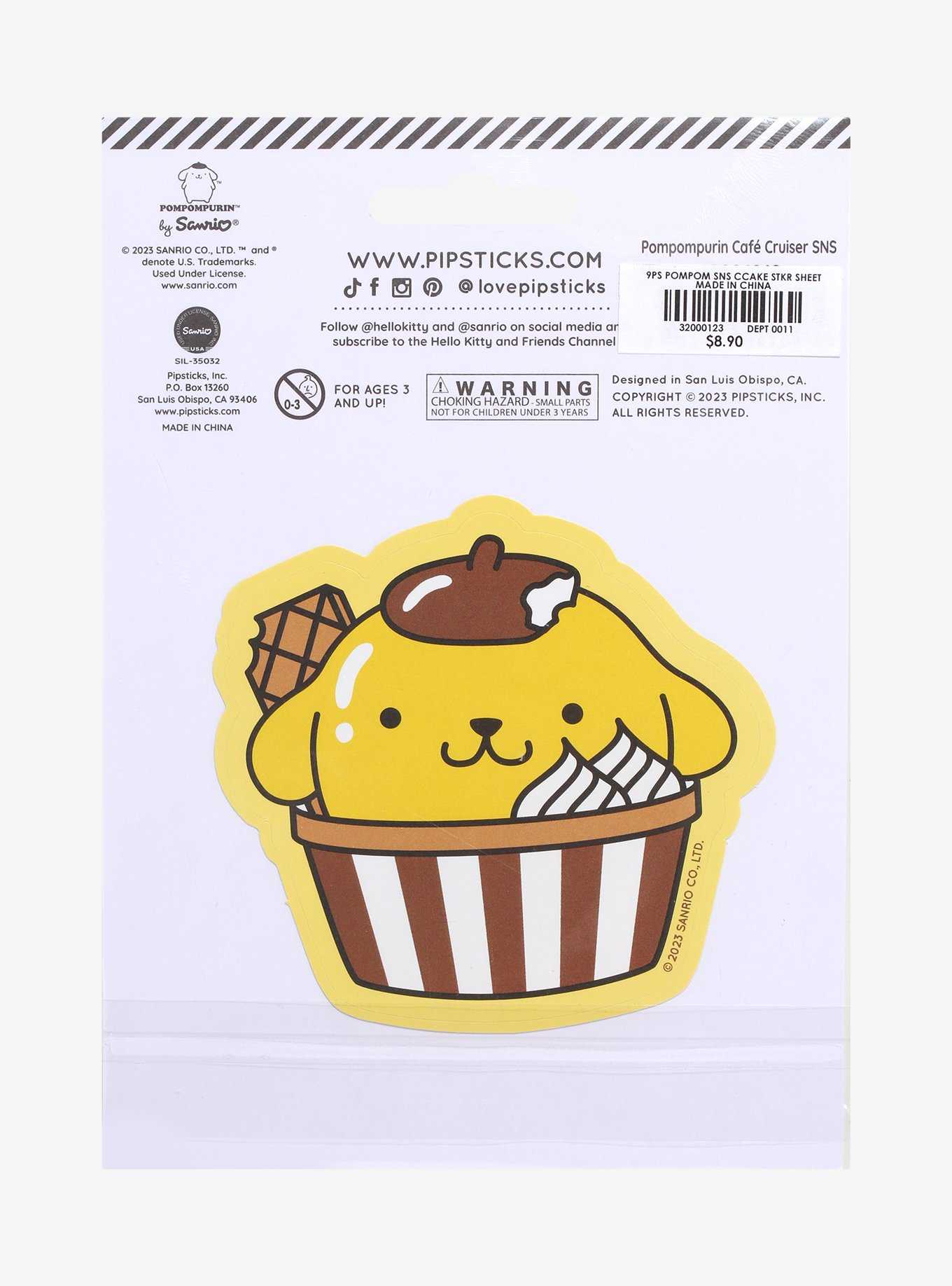 Pipsticks Hello Kitty And Friends Scratch N' Sniff Pompompurin Food Sticker Sheet, , hi-res