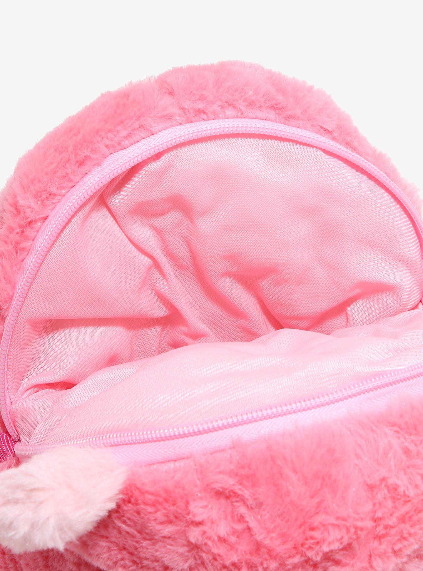 Pink Fuzzy Monster Plush Crossbody Bag, , alternate