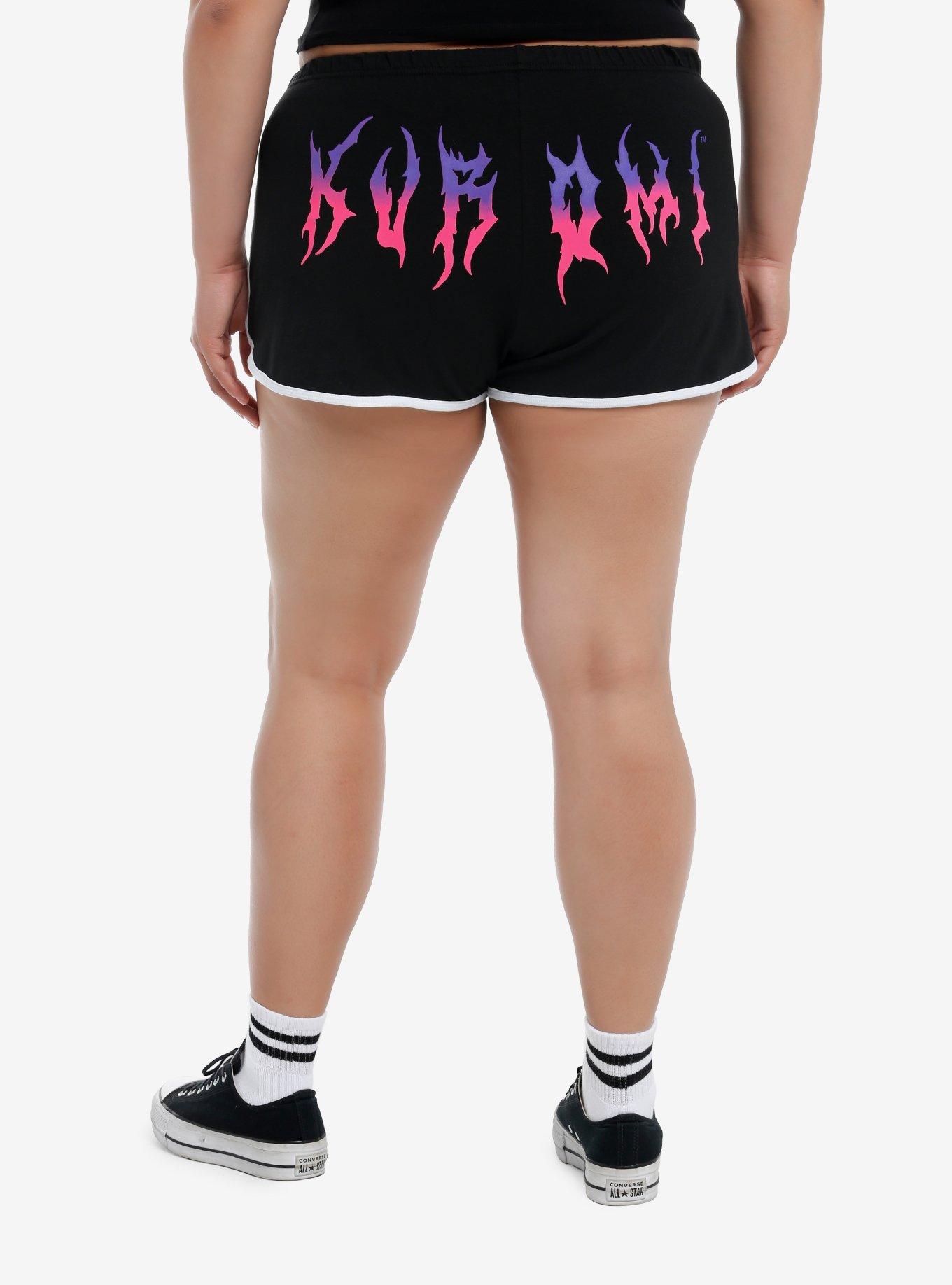 Kuromi Devil Girls Soft Shorts Plus Size, , hi-res