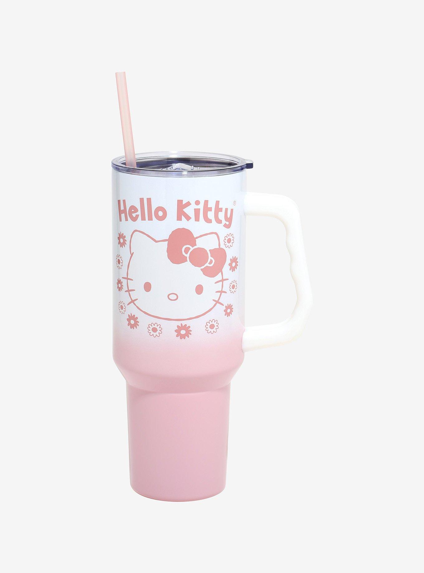 Shop Hello Kitty Flowers Ombre Stainless Steel Travel Cup