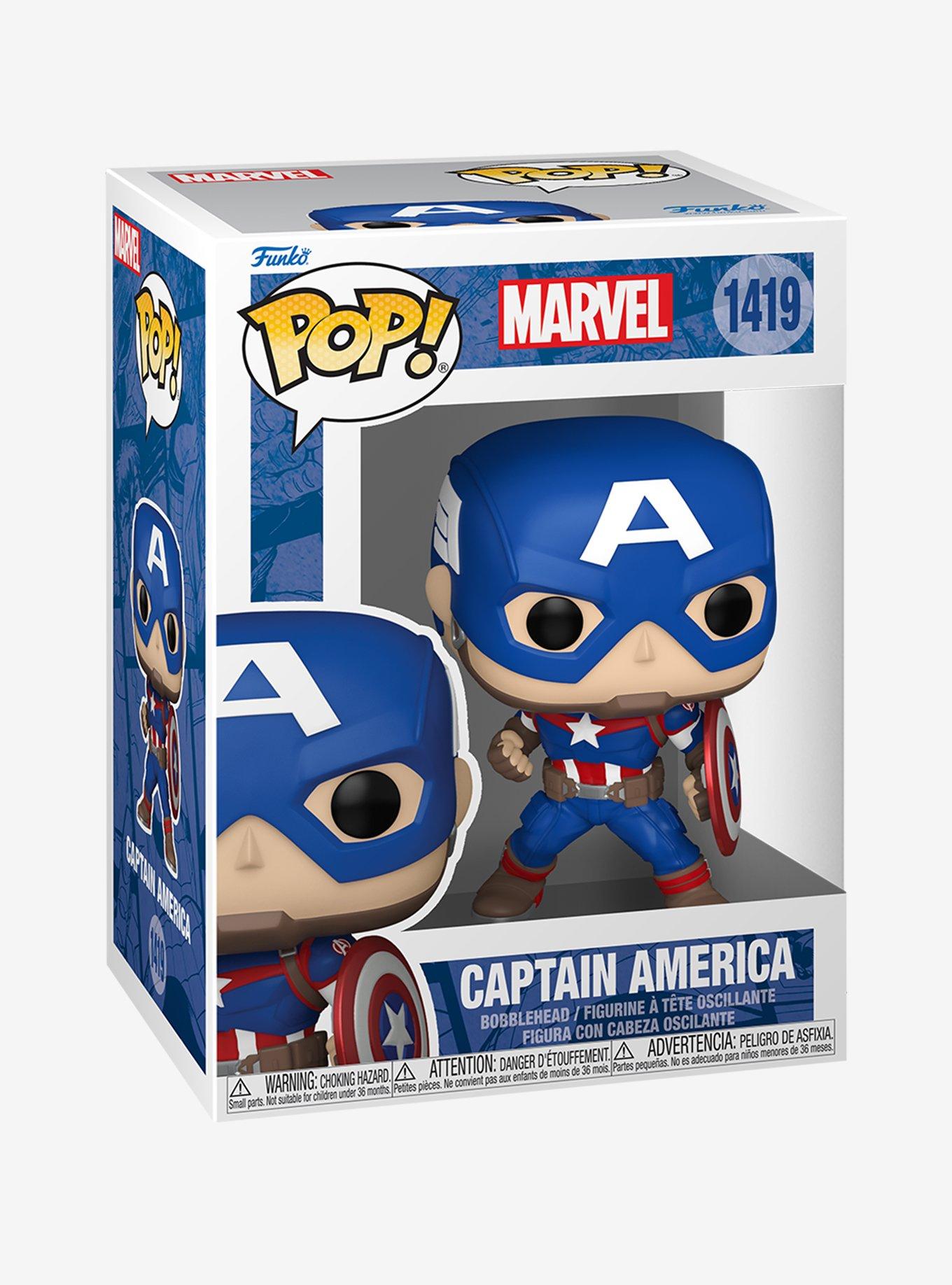 Funko Marvel Pop! Captain America Vinyl Bobble-Head Figure, , hi-res