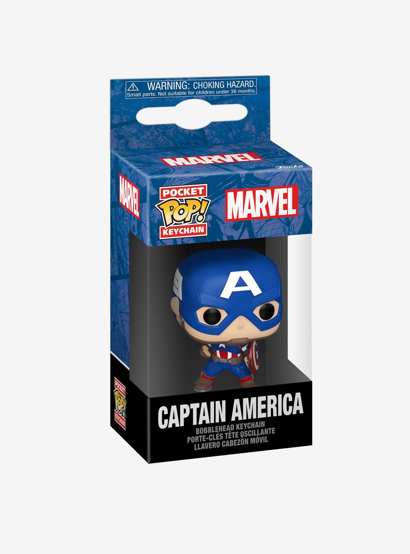 Funko Marvel Pocket Pop! Captain America Bobble-Head Key Chain, , hi-res