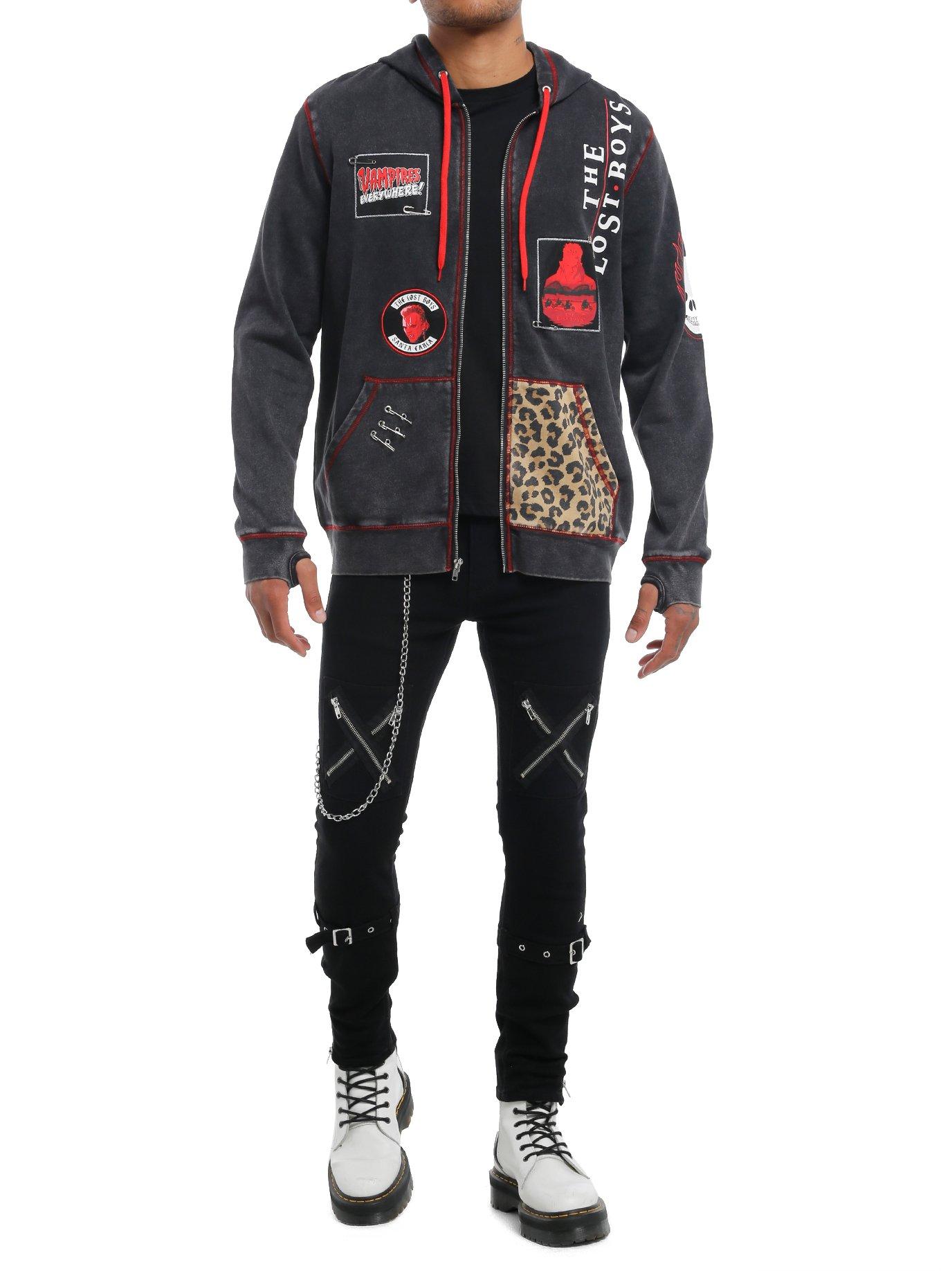 The Lost Boys Patch Acid Wash Hoodie, MULTI, alternate