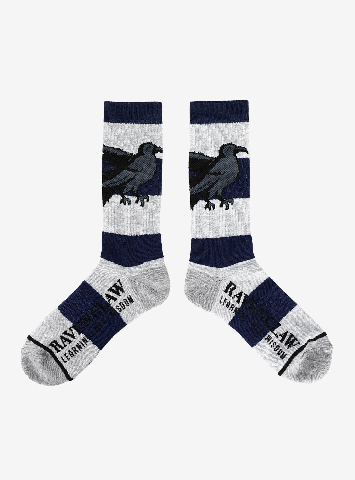 Harry Potter Ravenclaw Rugby Stripe Crew Socks, , alternate