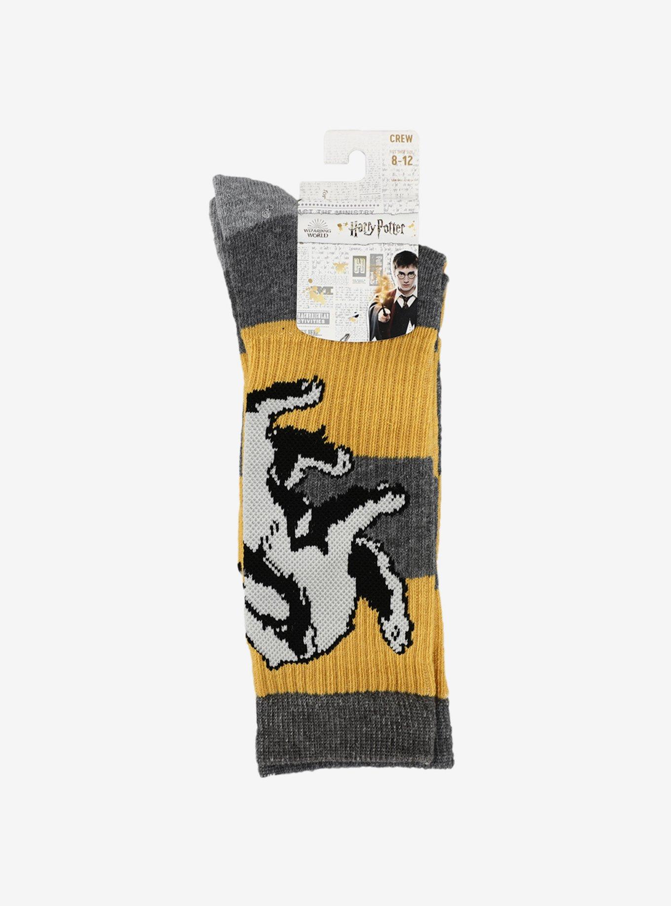 Harry Potter Hufflepuff Rugby Crew Socks, , alternate