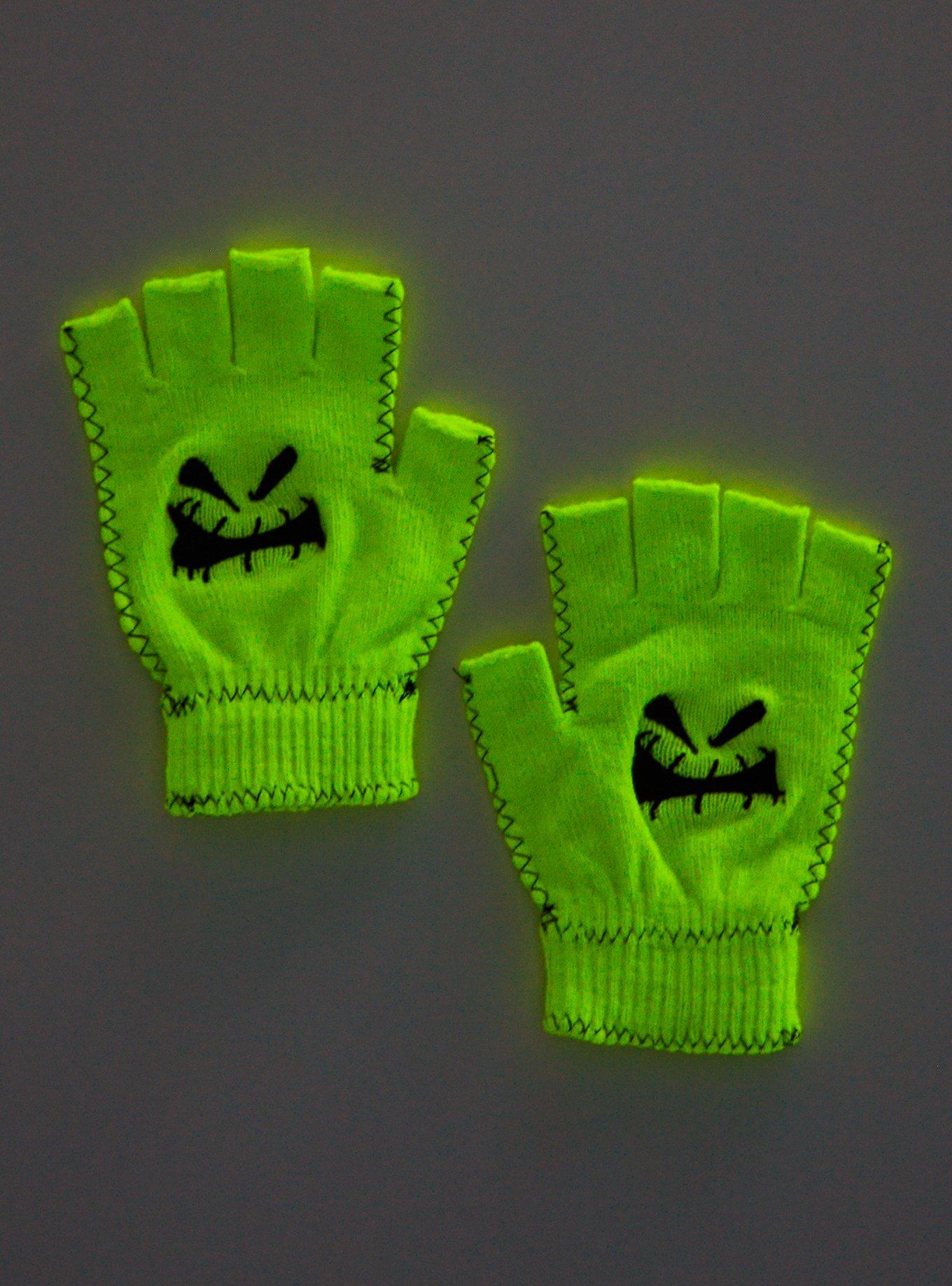 The Nightmare Before Christmas Oogie Boogie Glow-In-The-Dark Fingerless Gloves