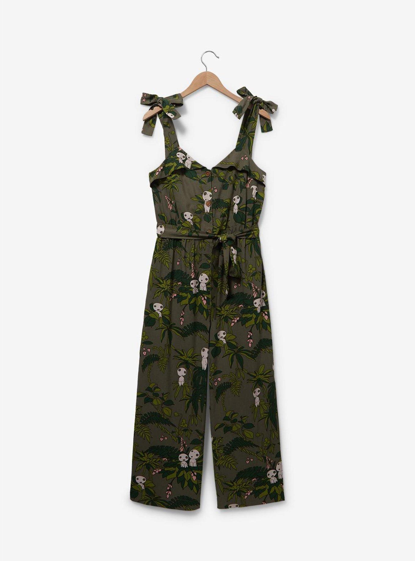 Her Universe Studio Ghibli Princess Mononoke Kodama Allover Print Jumpsuit - BoxLunch Exclusive, NAVY, alternate