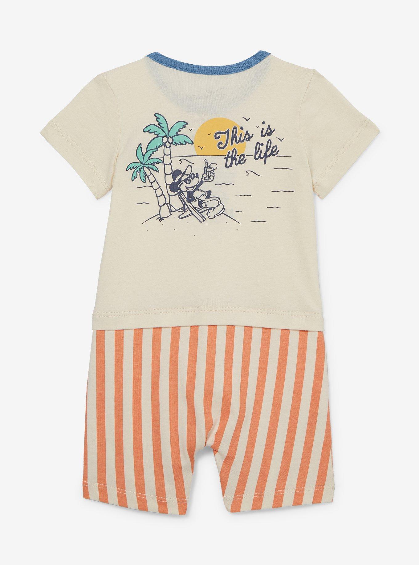 Disney Mickey Mouse Beach Infant Romper - BoxLunch Exclusive, , hi-res