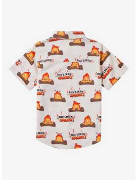Studio Ghibli Howl's Moving Castle Calcifer Allover Print Woven Toddler Shirt — BoxLunch Exclusive, , hi-res
