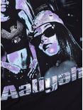 Aaliyah Silver Accent Collage Boyfriend Fit Girls T-Shirt, BLACK, alternate