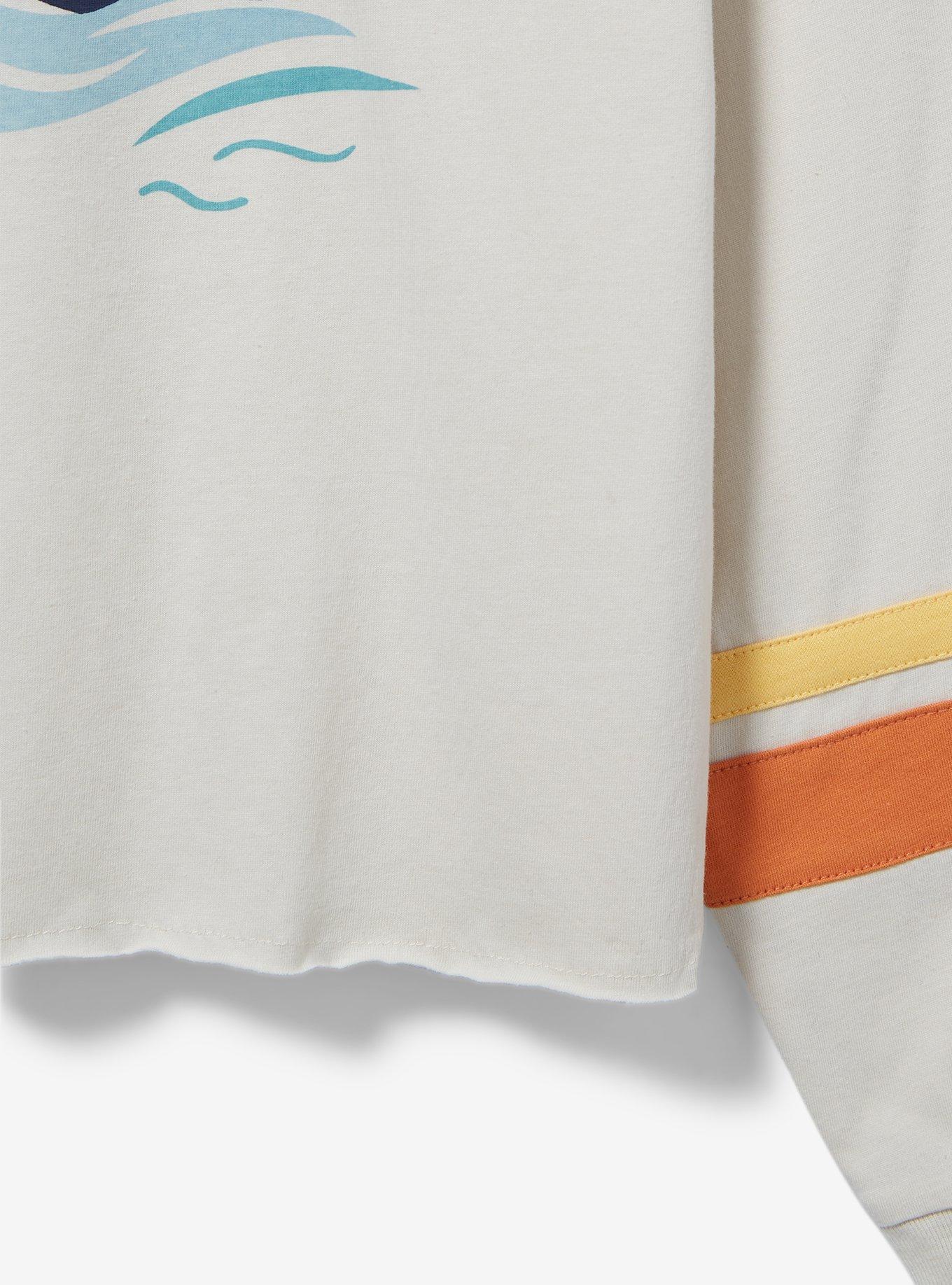 Disney Mickey Mouse Silhouette Sunset Women's Long Sleeve Cropped T-Shirt &mdash; BoxLunch Exclusive, BEIGE, alternate