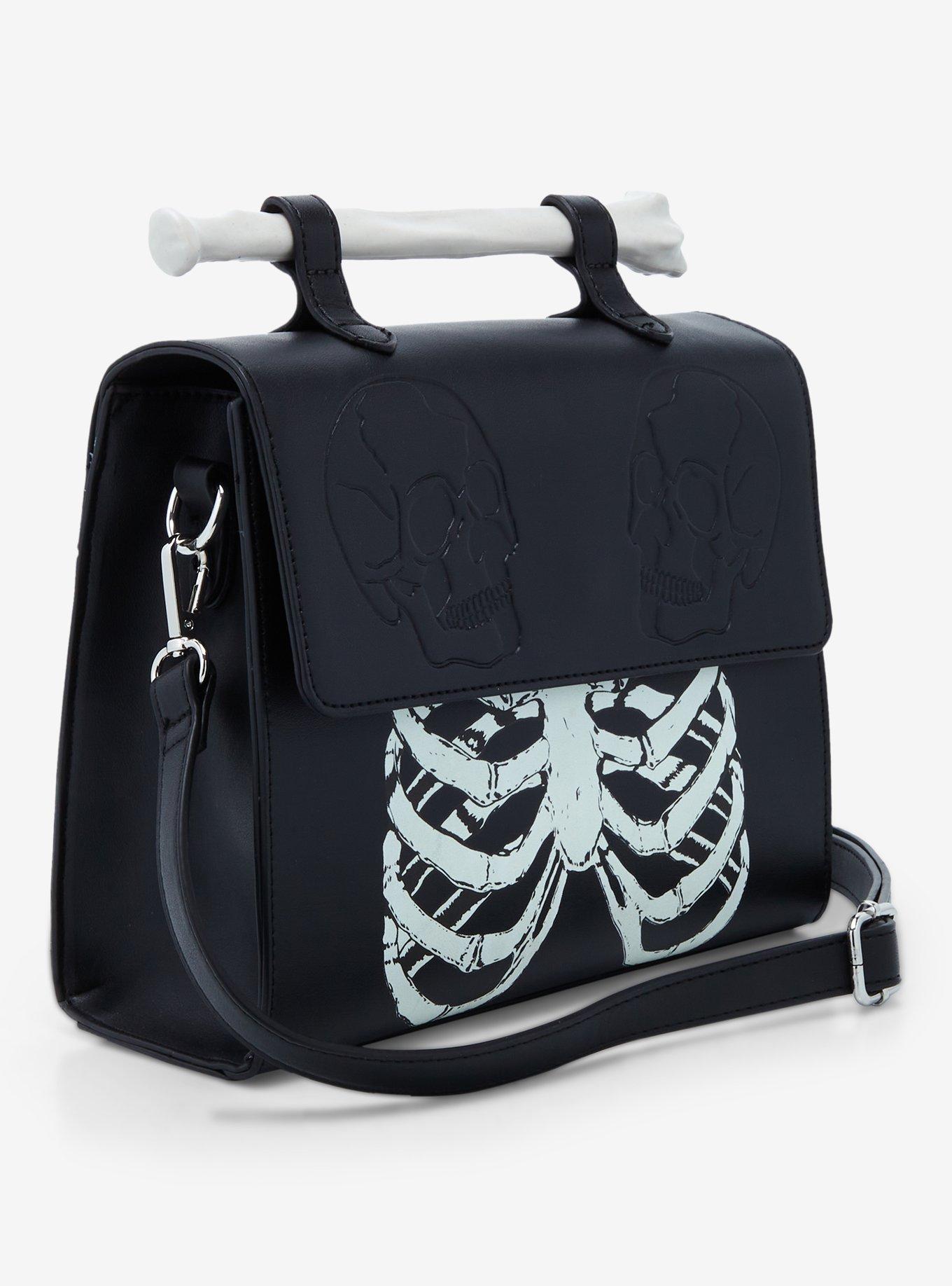 Skeleton Bone Glow-In-The-Dark Crossbody Bag, , alternate