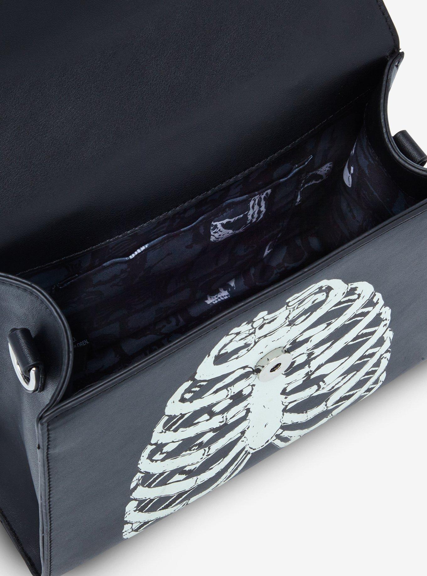 Skeleton Bone Glow-In-The-Dark Crossbody Bag, , alternate