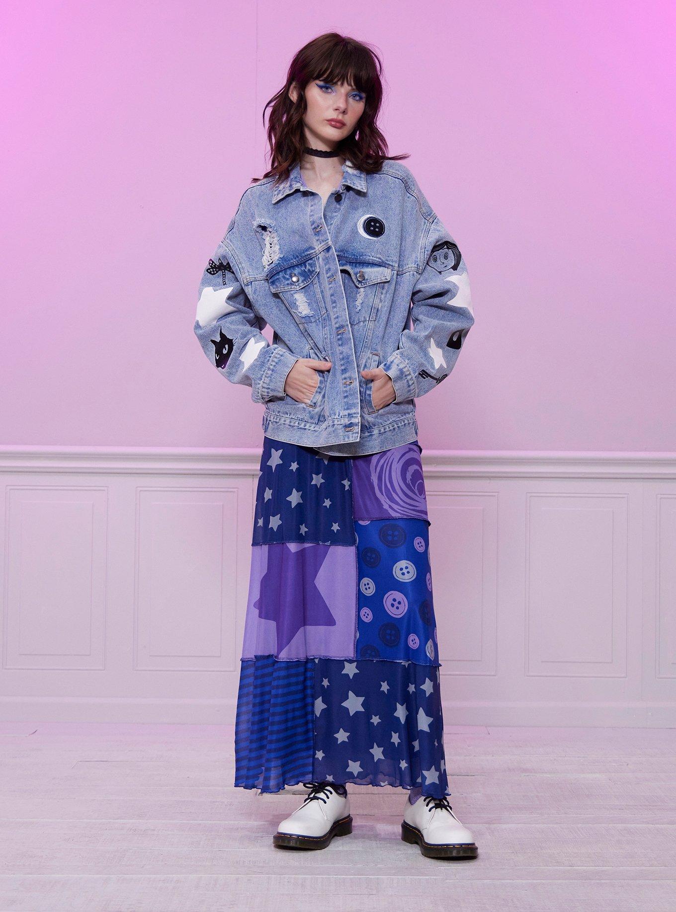 Coraline Art Girls Jean Jacket, MULTI, alternate