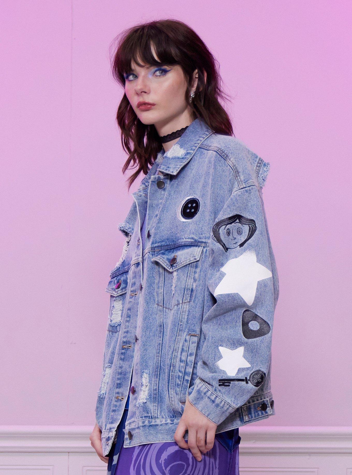 Coraline Art Girls Jean Jacket, MULTI, alternate