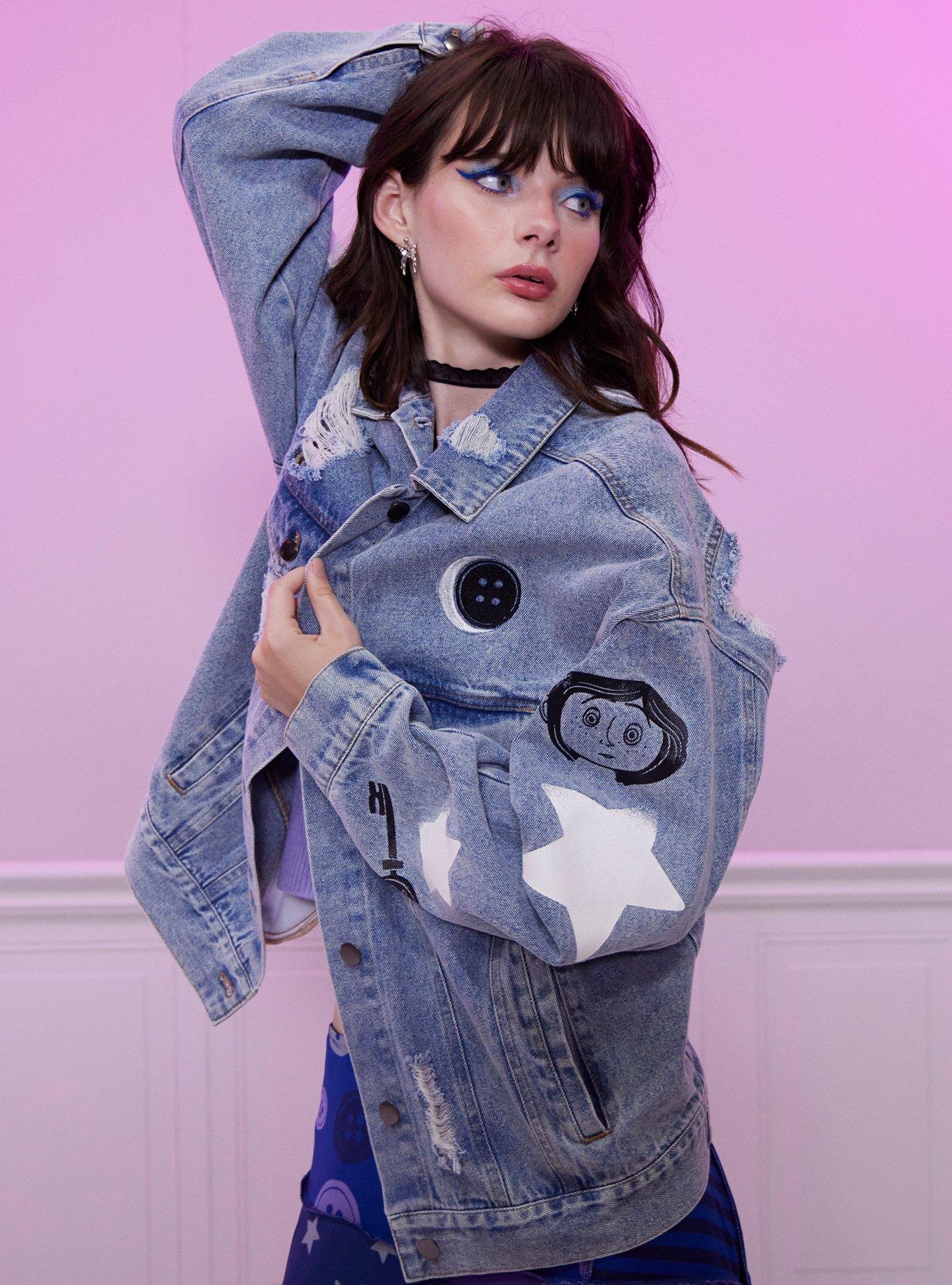 Coraline Art Girls Jean Jacket, MULTI, alternate