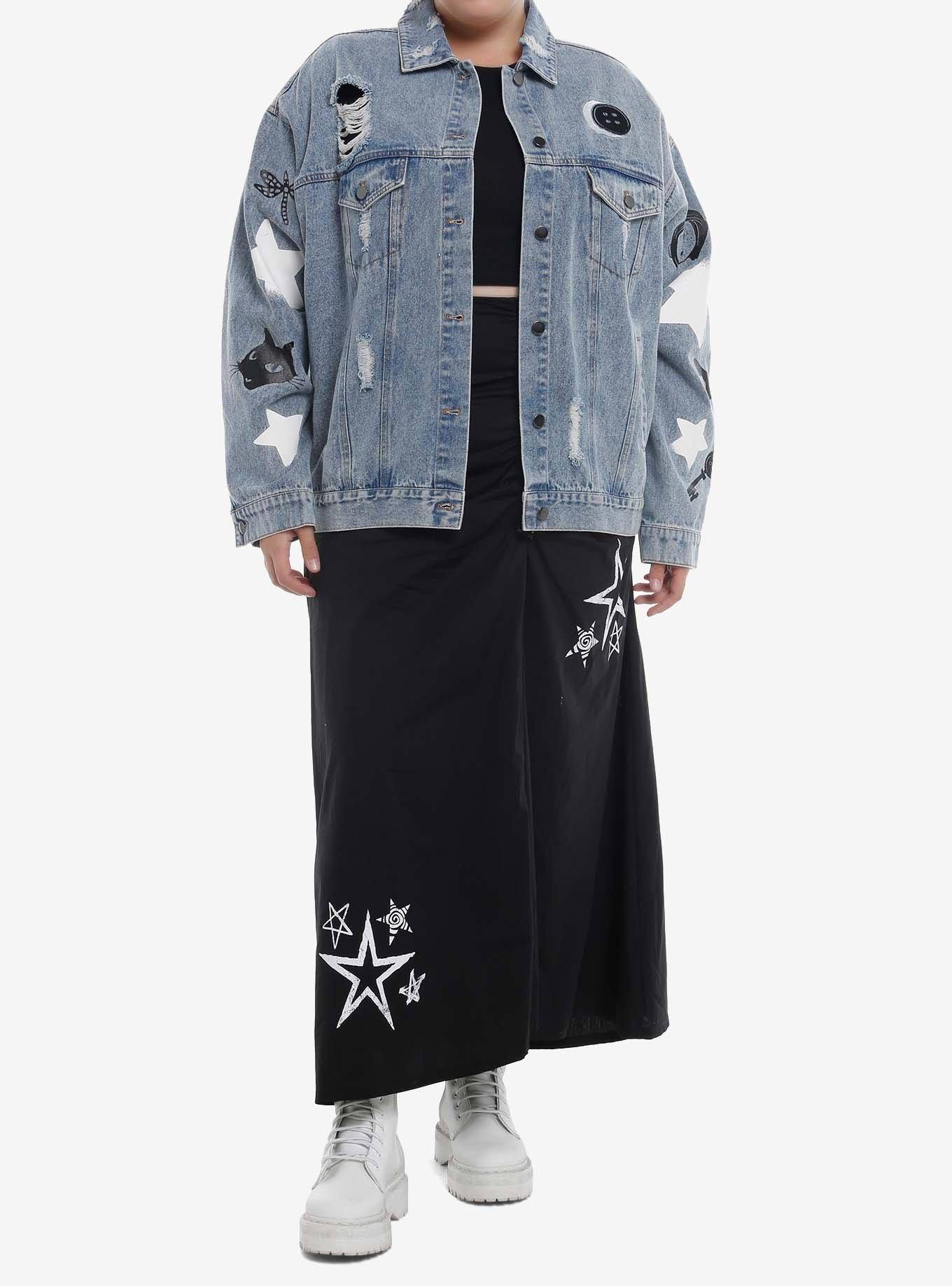 Coraline Art Girls Jean Jacket Plus