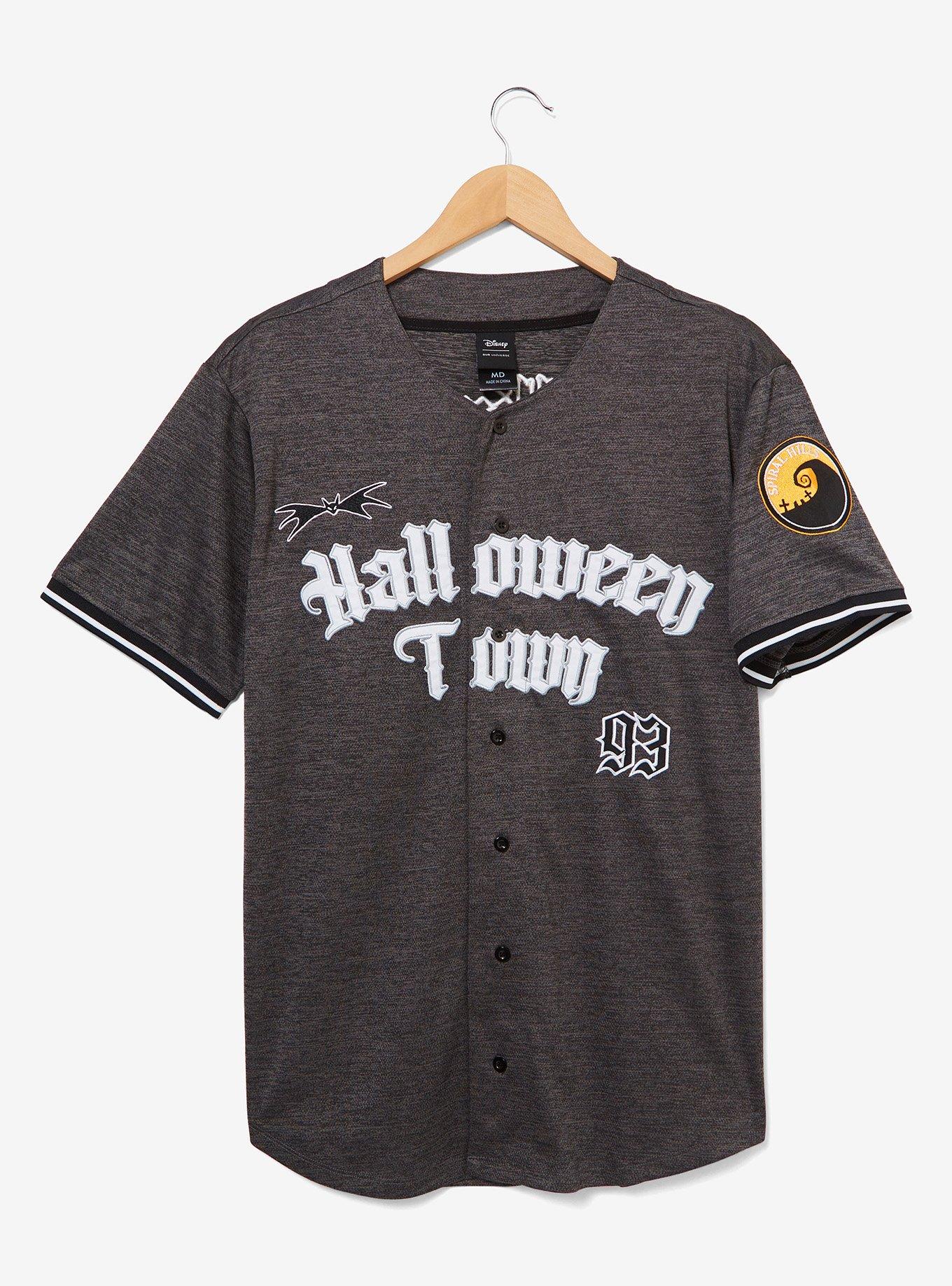 Disney The Nightmare Before Christmas Halloween Town Baseball Jersey - BoxLunch Exclusive, BLACK, alternate