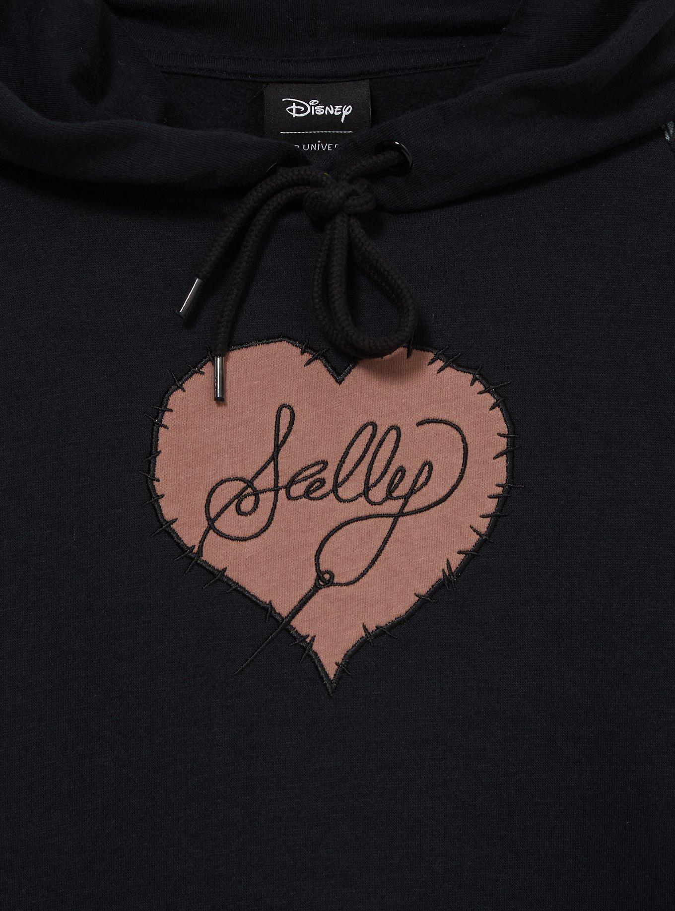 Disney The Nightmare Before Christmas Sally Raglan Women's Plus Size Hoodie &mdash; BoxLunch Exclusive, BLACK, alternate