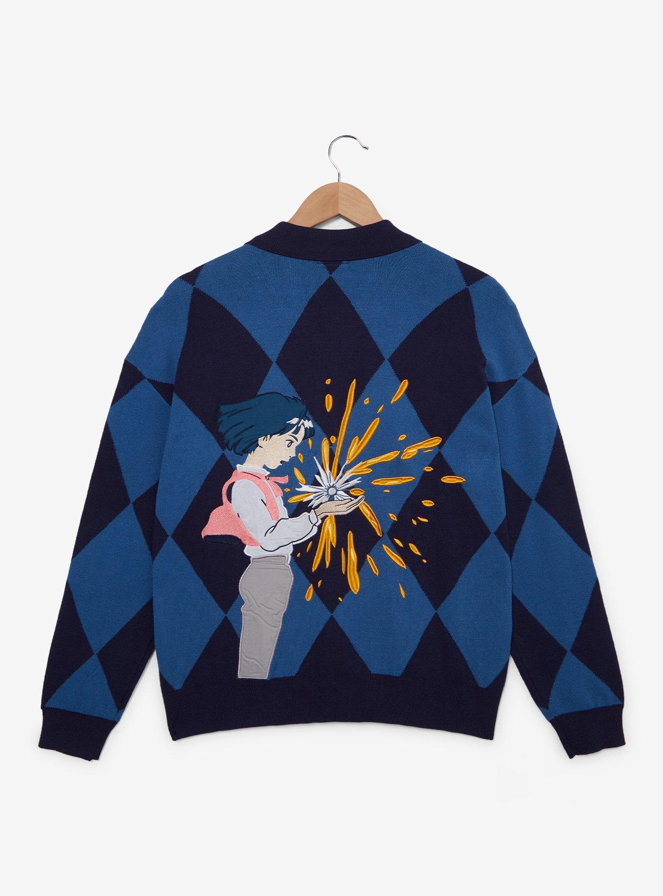 Studio Ghibli Howl's Moving Castle Calcifer Collared Women's Cardigan — BoxLunch Exclusive, MULTI, alternate