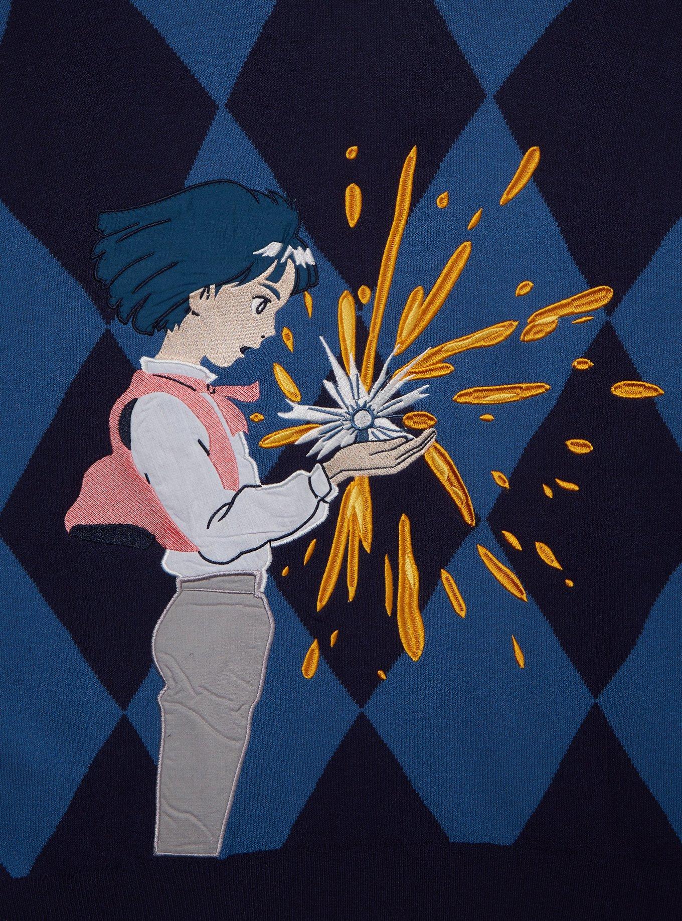 Studio Ghibli Howl's Moving Castle Calcifer Collared Women's Cardigan &mdash; BoxLunch Exclusive, MULTI, alternate