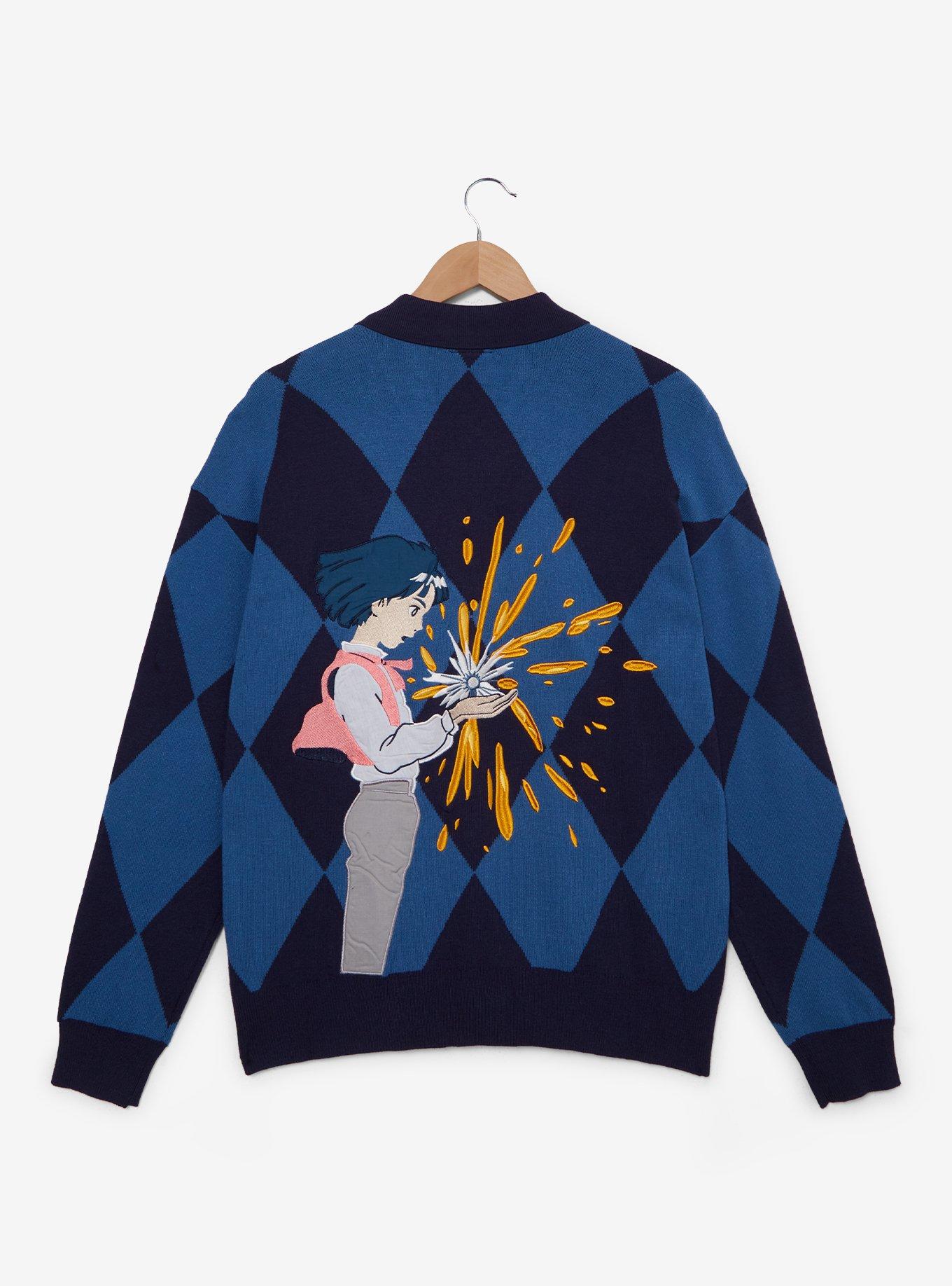 Studio Ghibli Howl's Moving Castle Calcifer Collared Women's Plus Size Cardigan — BoxLunch Exclusive, MULTI, alternate