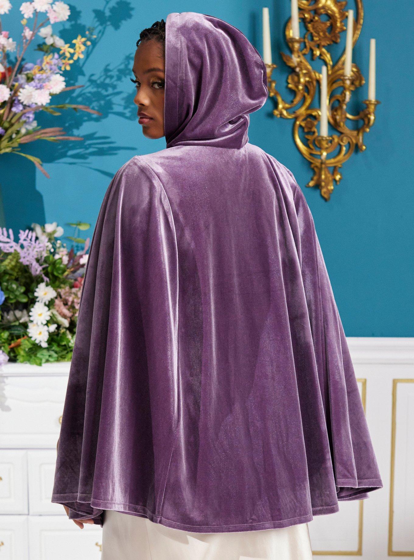 Her Universe Bridgerton Lady Whistledown Velvet Cape Her Universe Exclusive, DUSKY PURPLE, alternate