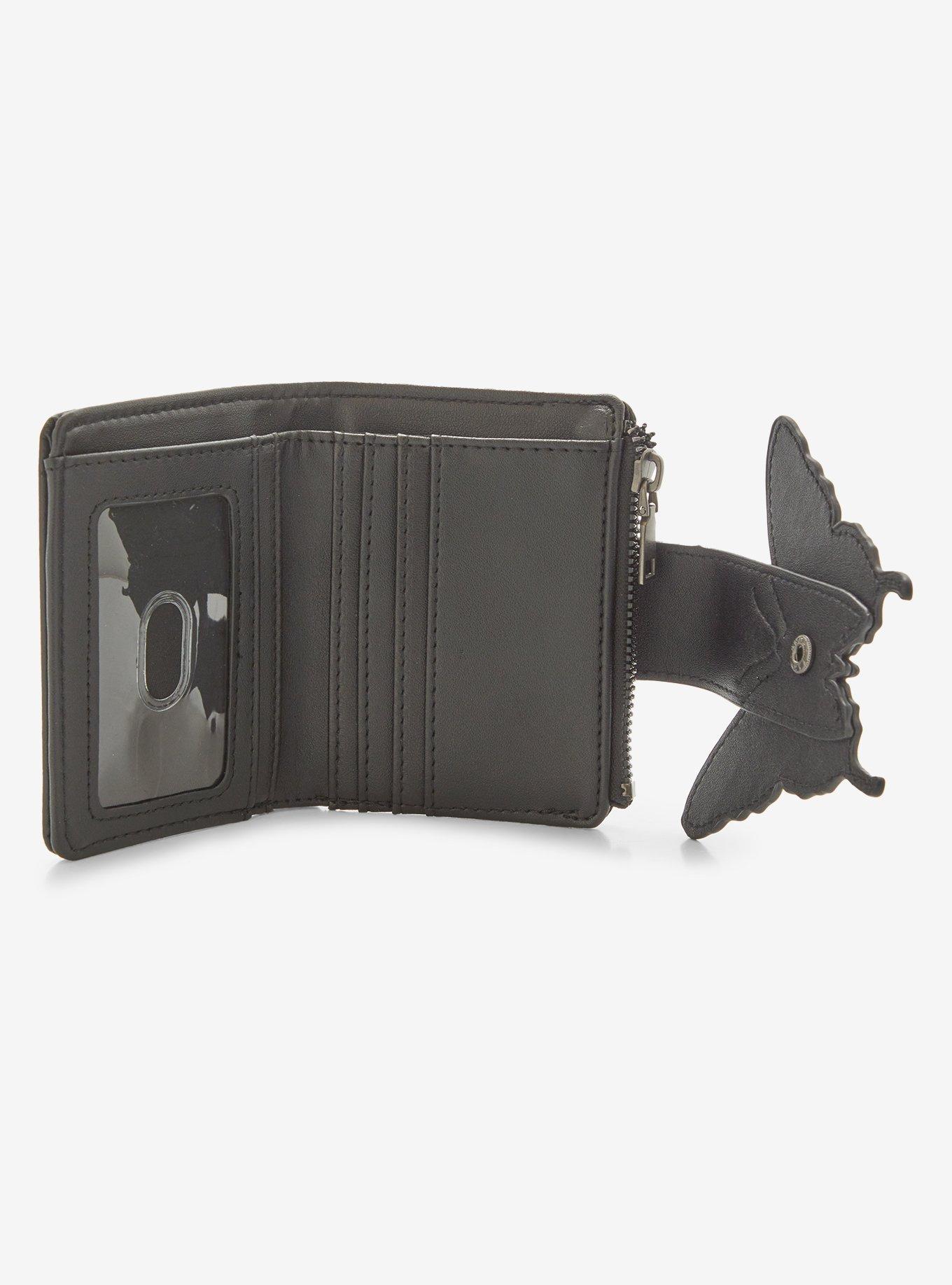 Dark Butterfly Mini Flap Wallet, , alternate