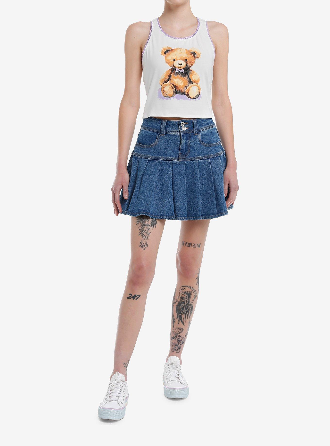 Sweet Society Teddy Bear Lavender Lace Girls Tank Top, , hi-res