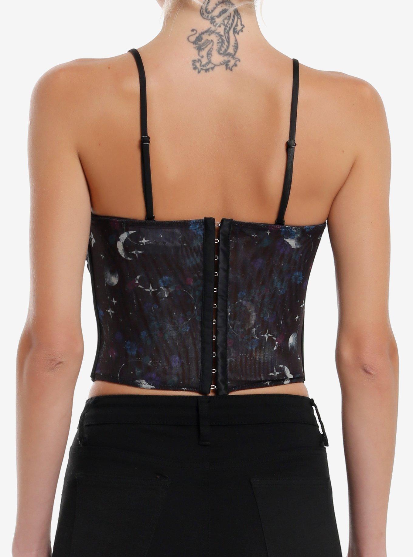 Thorn & Fable Floral Celestial Lace Girls Corset Top, , hi-res