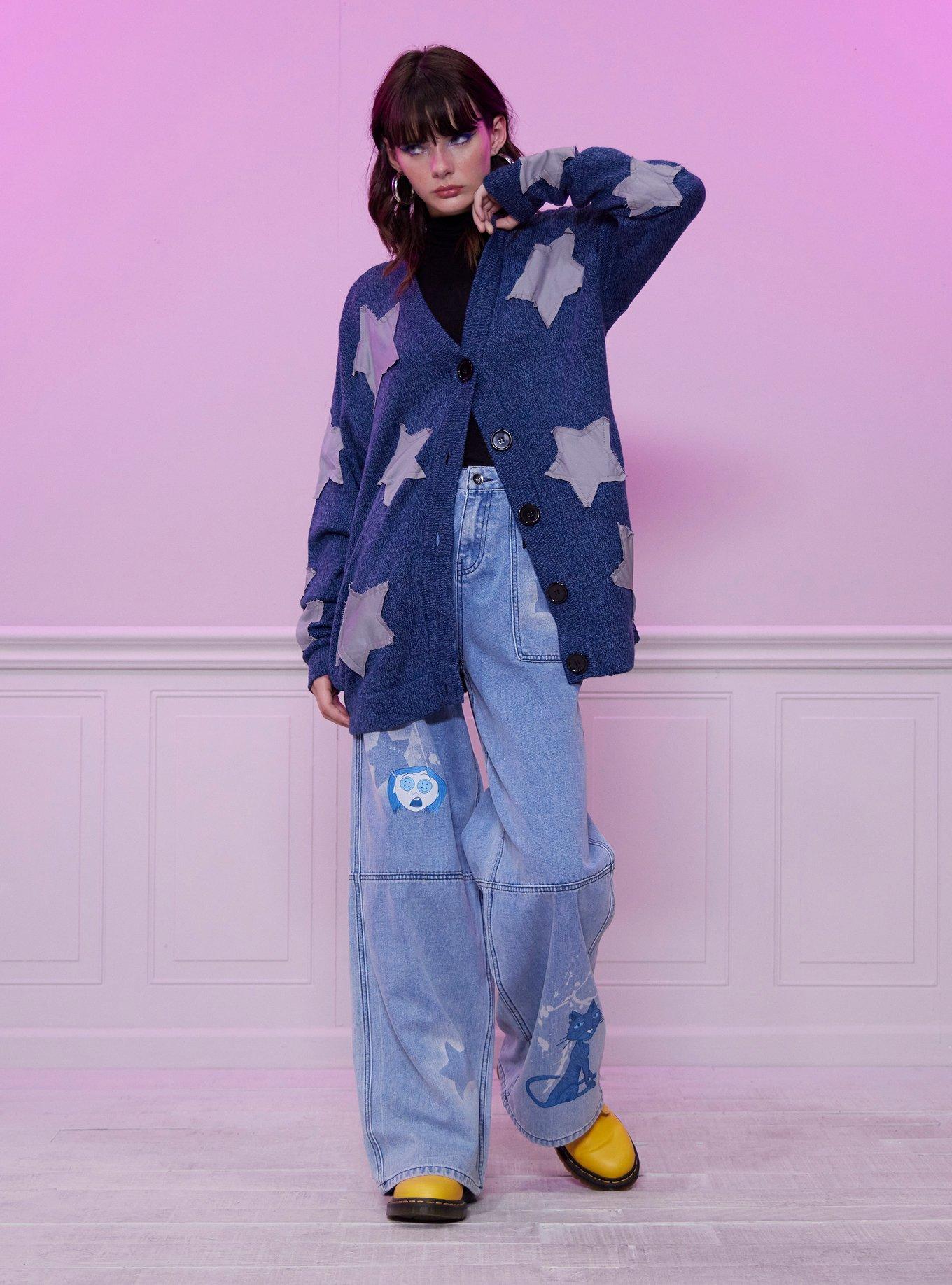 Coraline Spray Paint Wide Leg Jeans