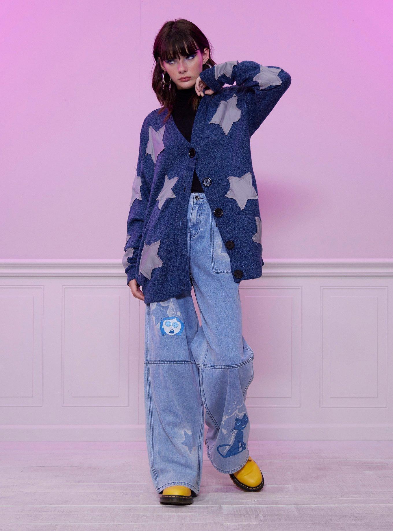 Coraline Spray Paint Wide Leg Jeans, MULTI, alternate
