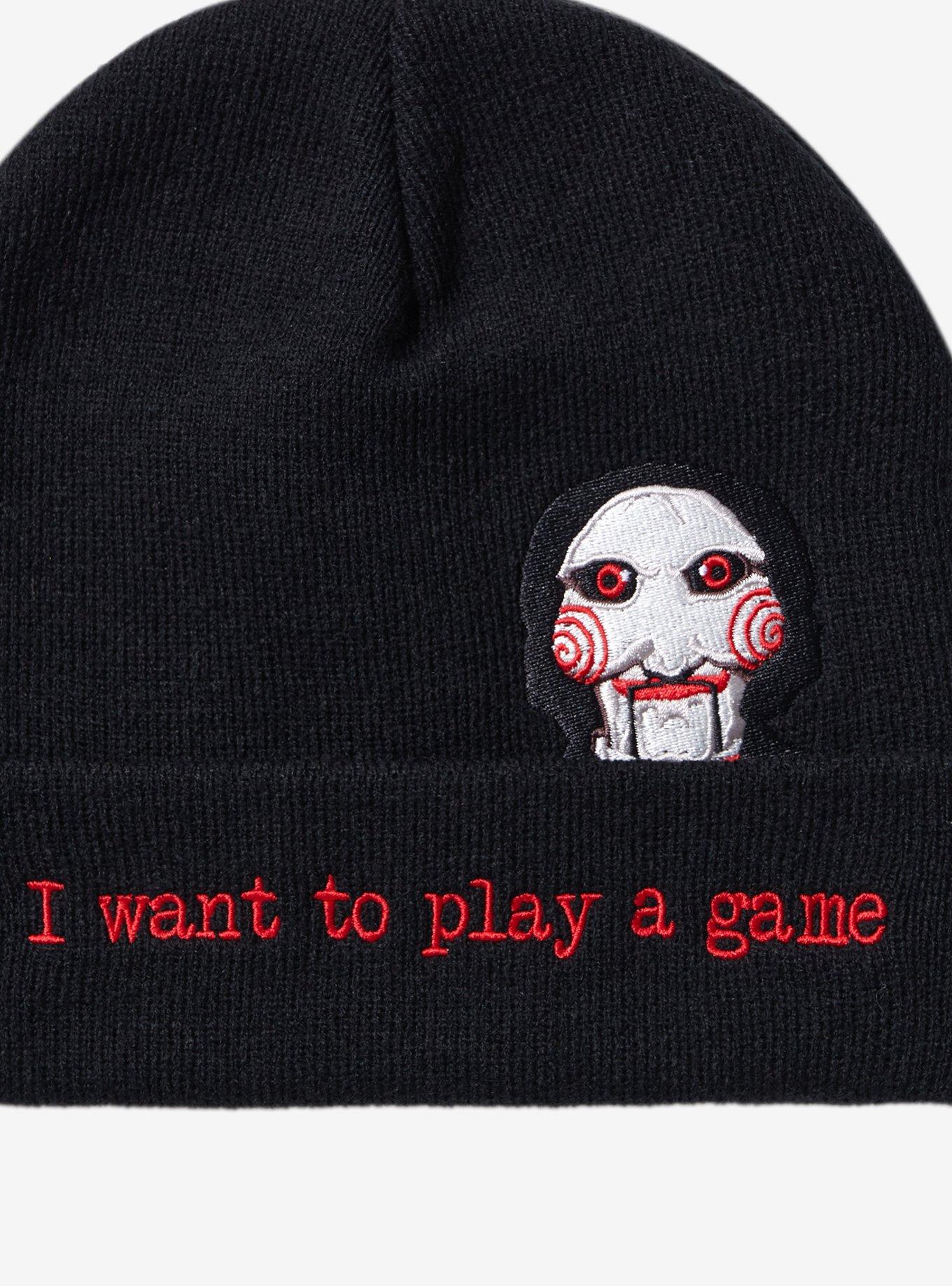 Saw Play A Game Embroidered Beanie, , alternate