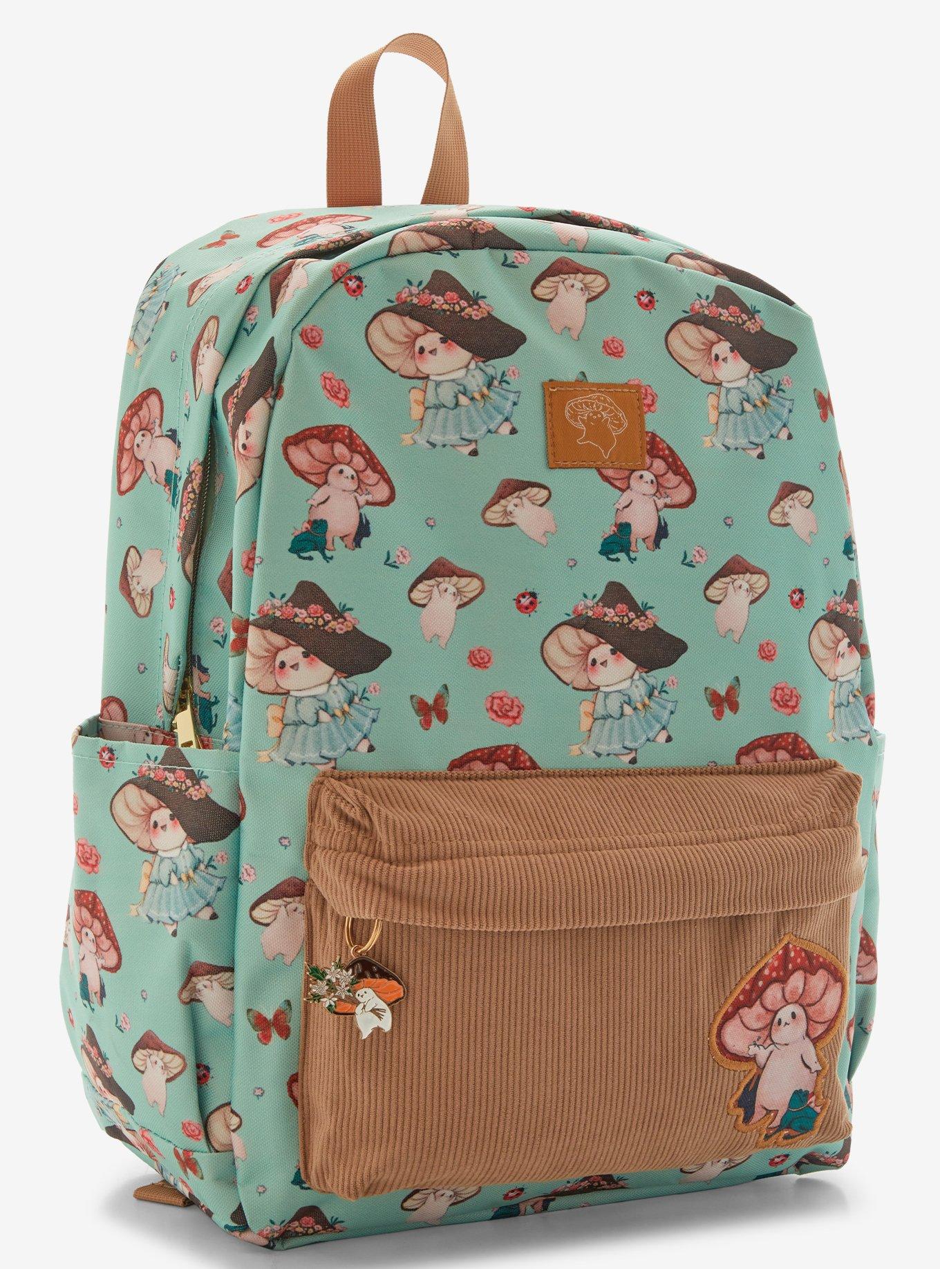 Mushroom Cottagecore Backpack By Fairy Drop Art, , hi-res