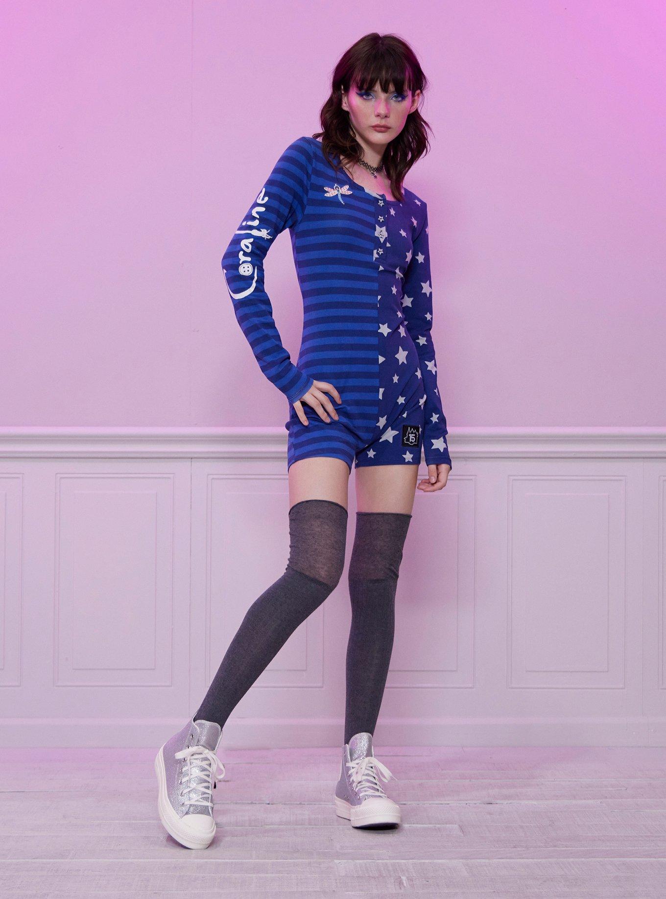Coraline Split Lounge Henley Romper, , hi-res