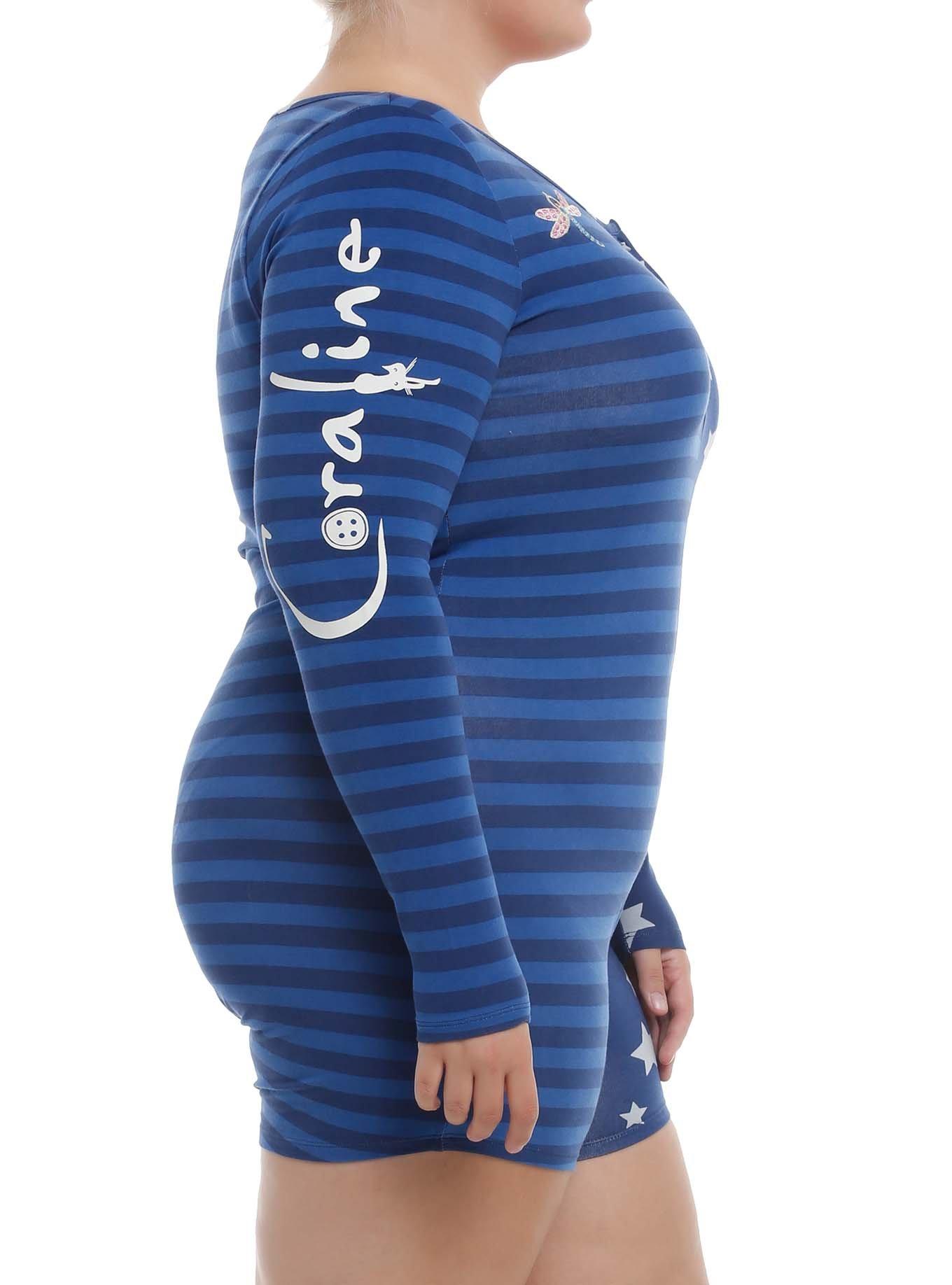 Coraline Split Lounge Henley Romper Plus Size, MULTI, alternate