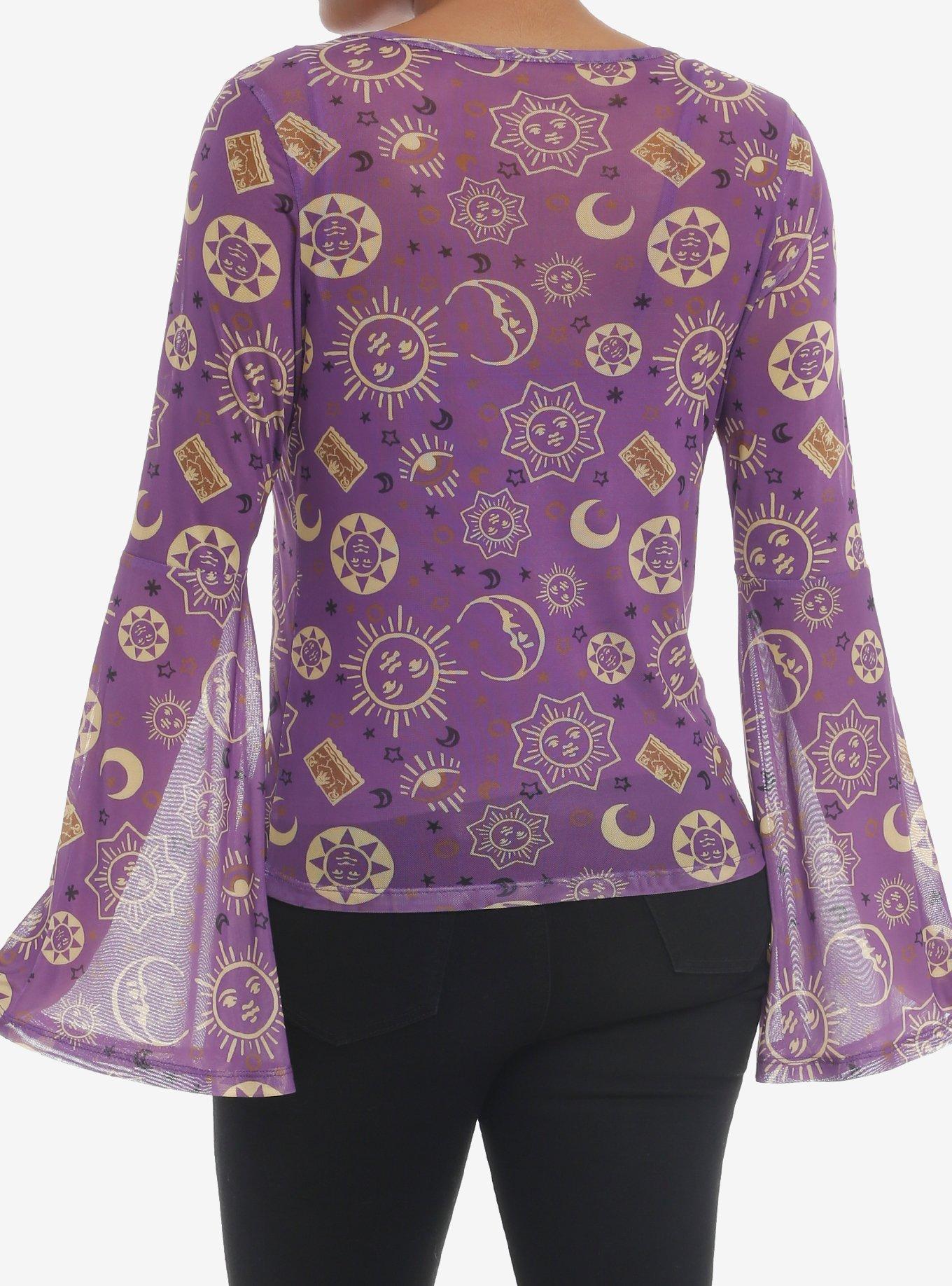 Her Universe Disney Hocus Pocus Celestial Mesh Long-Sleeve Top, MULTI, alternate