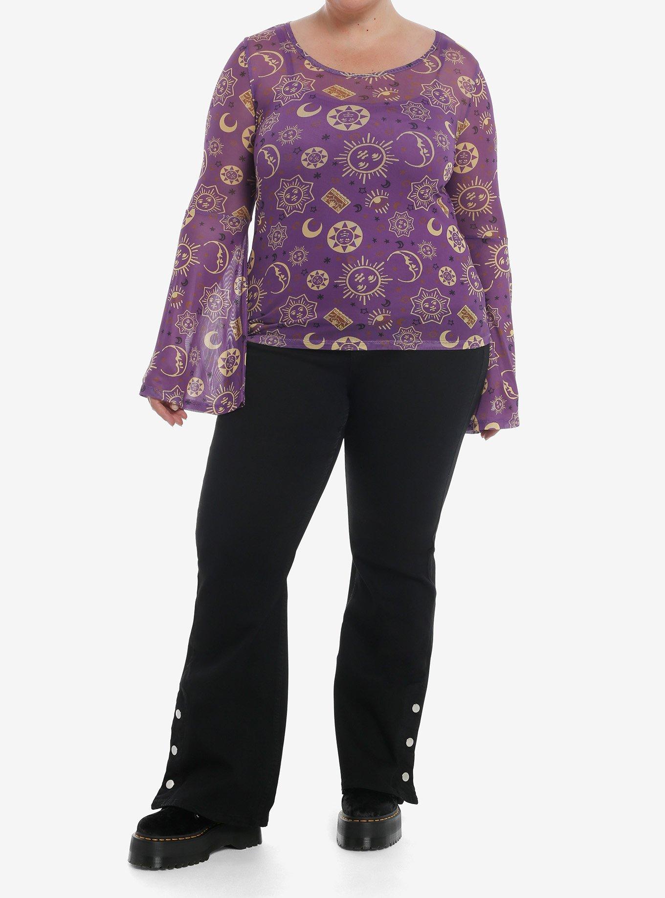 Her Universe Disney Hocus Pocus Celestial Mesh Long-Sleeve Top Plus Size, , hi-res